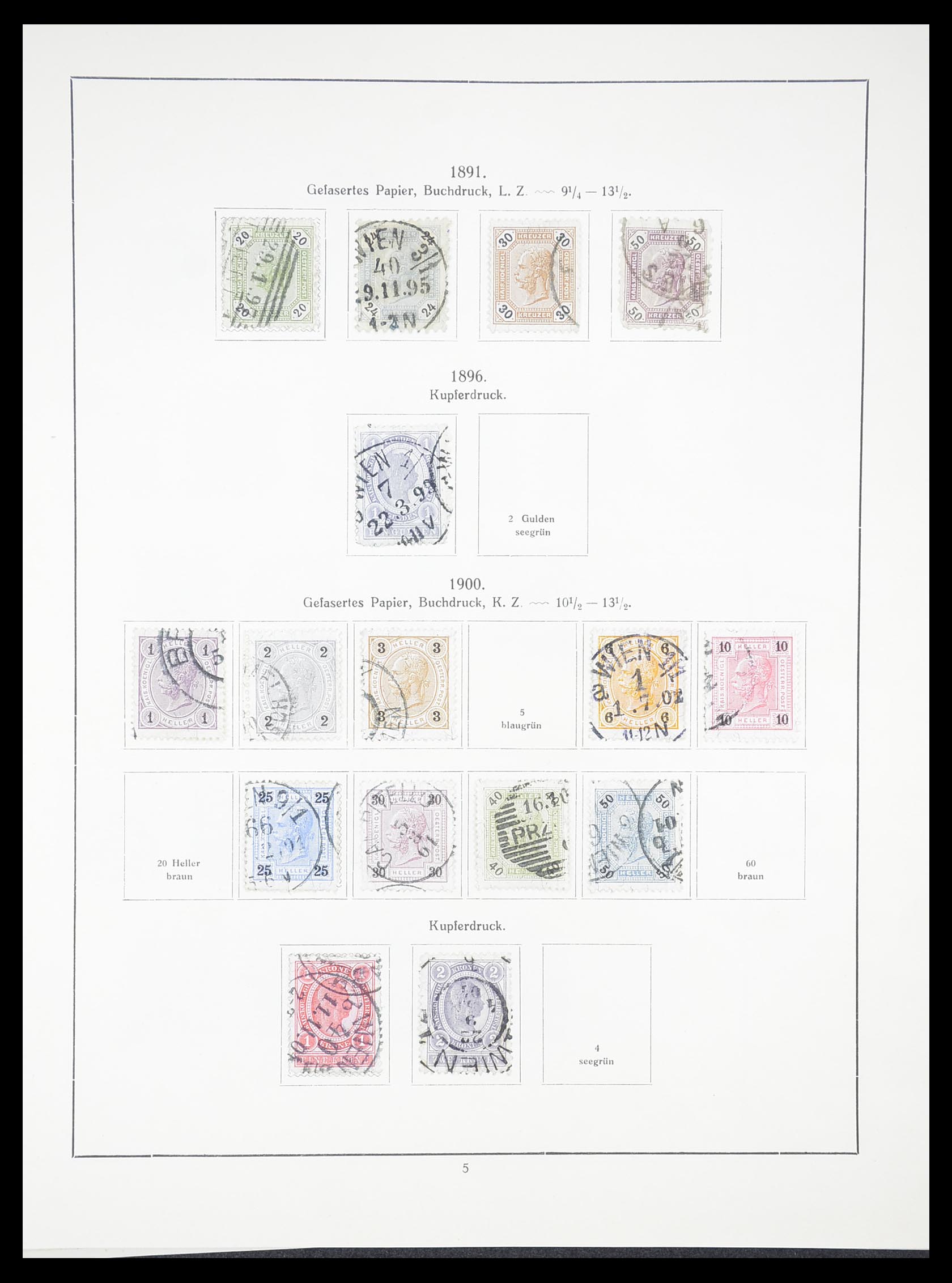 33182 007 - Postzegelverzameling 33182 Oostenrijk en gebieden 1850-1922.