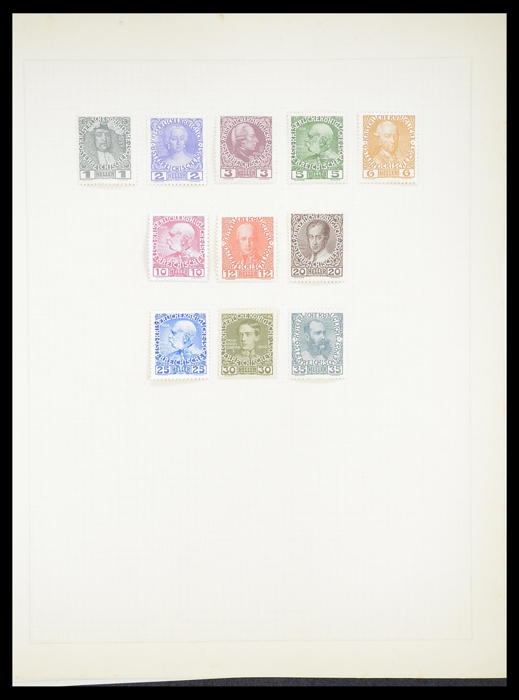 33182 021 - Postzegelverzameling 33182 Oostenrijk en gebieden 1850-1922.