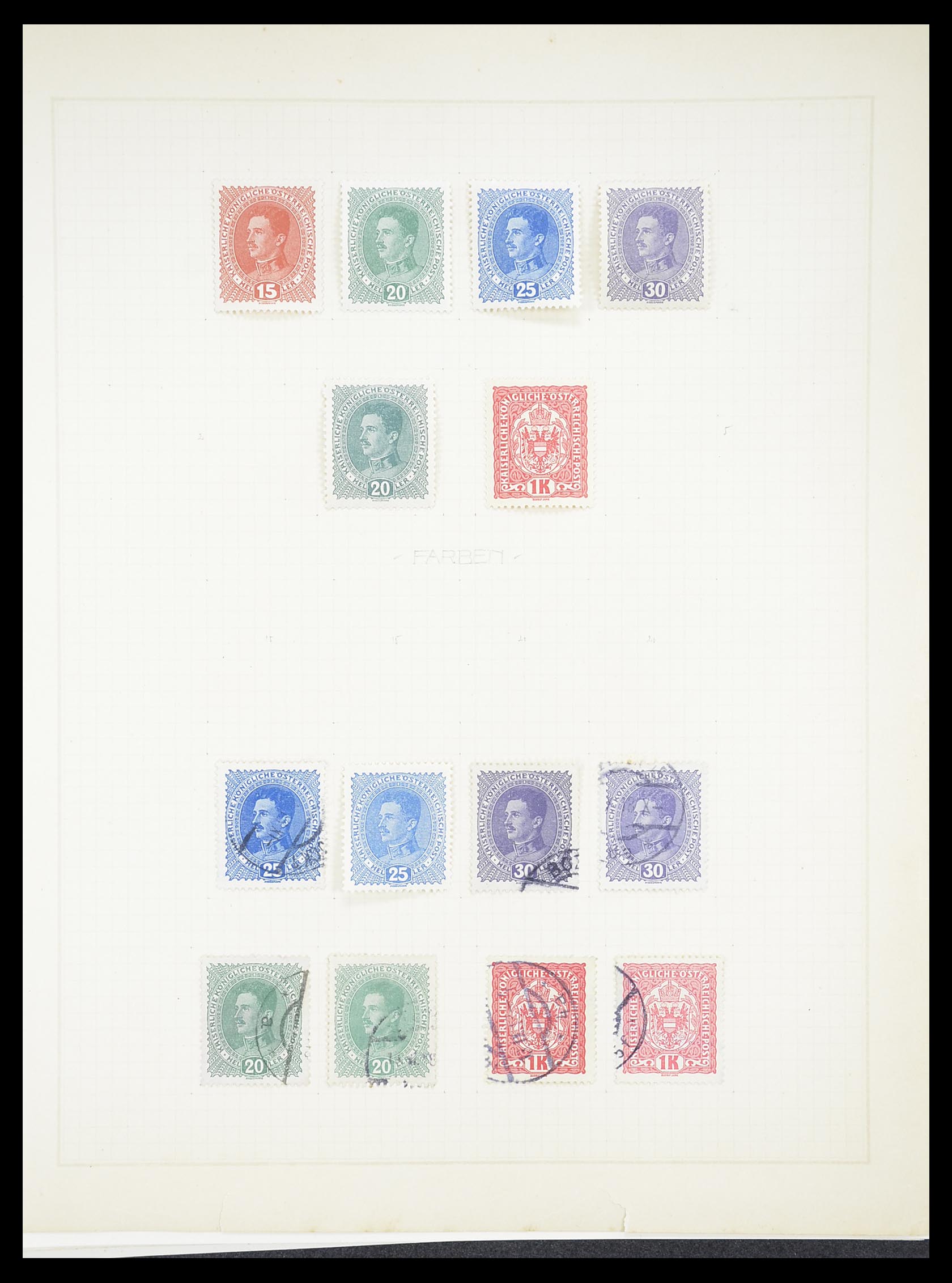 33182 025 - Postzegelverzameling 33182 Oostenrijk en gebieden 1850-1922.