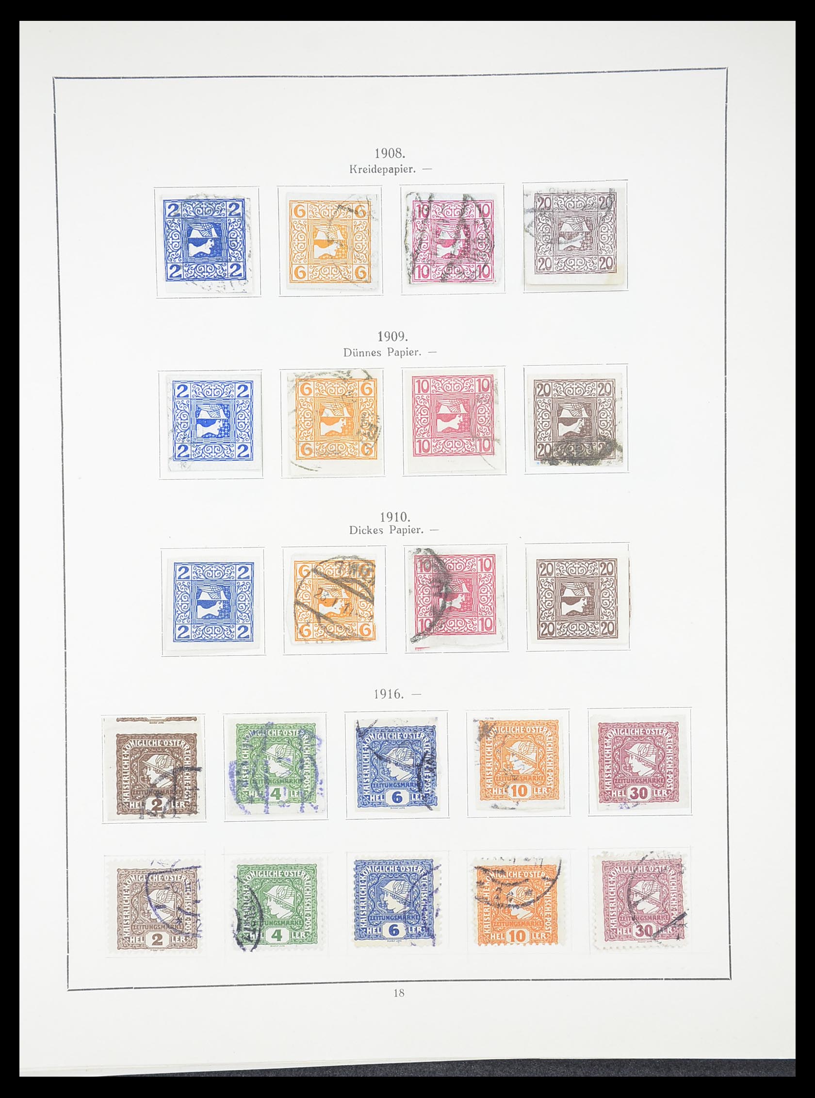 33182 037 - Postzegelverzameling 33182 Oostenrijk en gebieden 1850-1922.