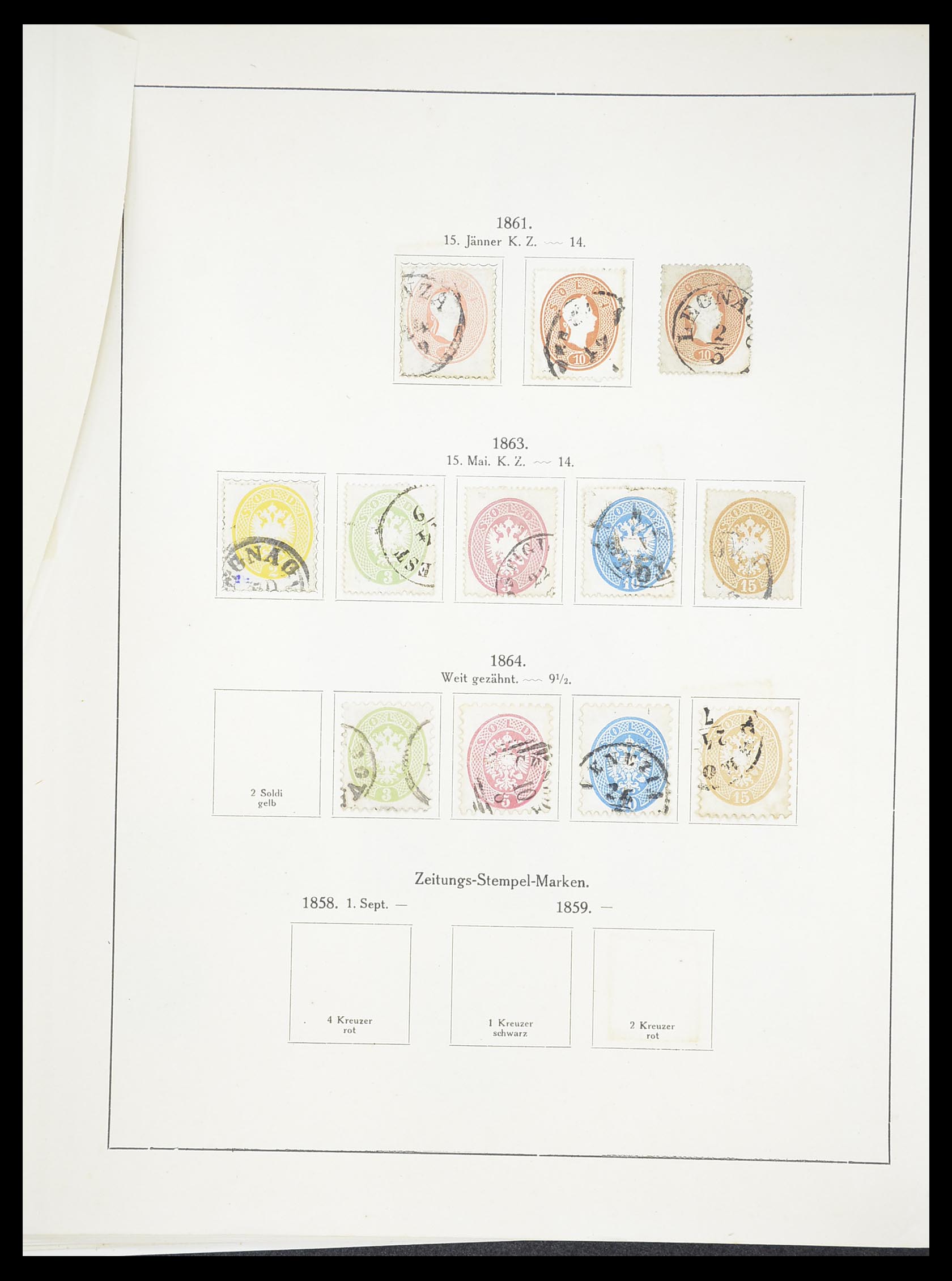 33182 039 - Postzegelverzameling 33182 Oostenrijk en gebieden 1850-1922.