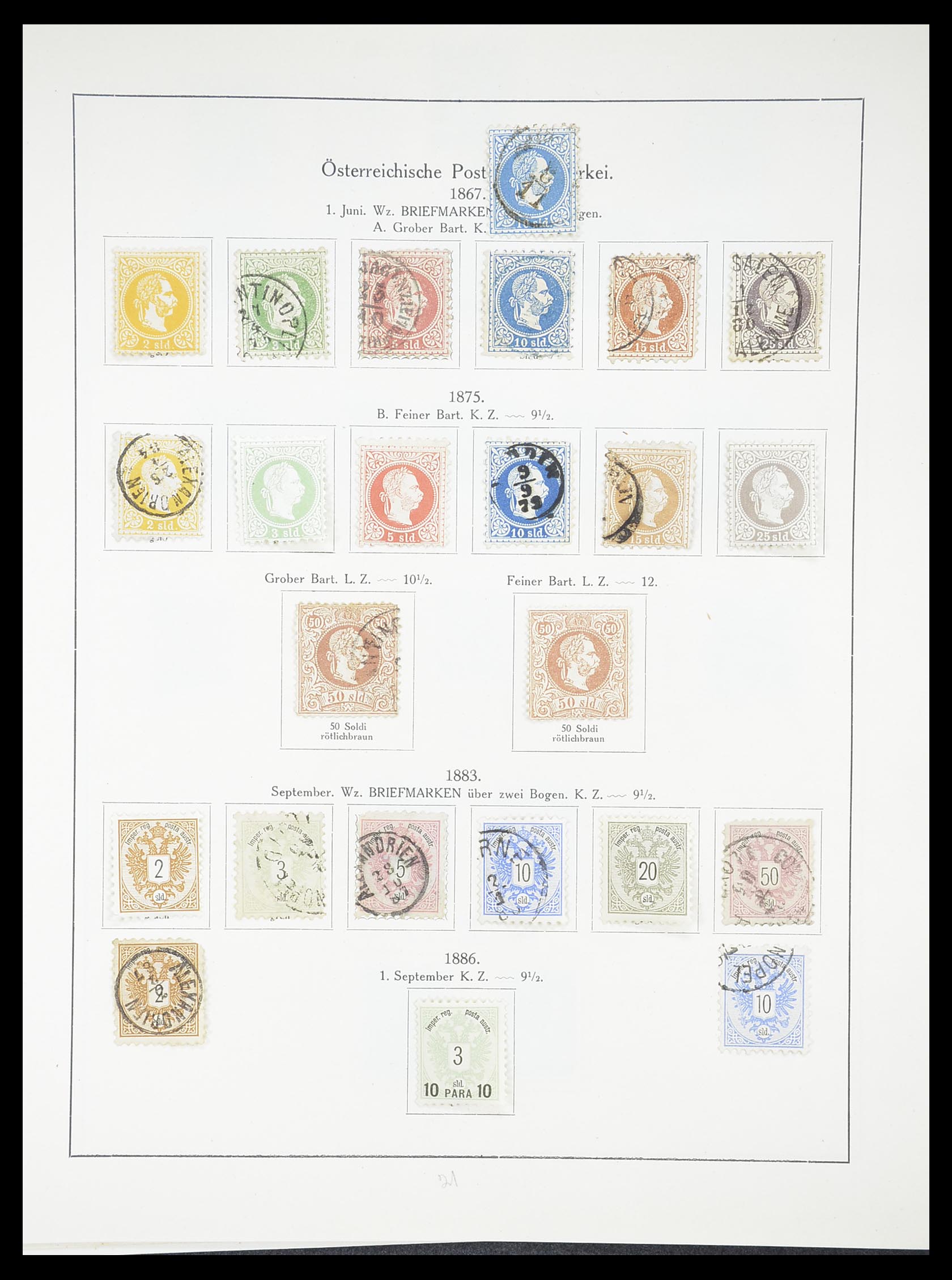 33182 040 - Postzegelverzameling 33182 Oostenrijk en gebieden 1850-1922.