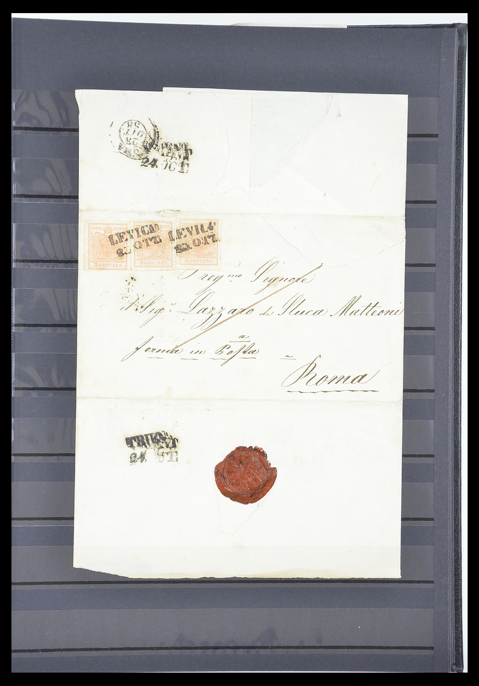33182 052 - Postzegelverzameling 33182 Oostenrijk en gebieden 1850-1922.