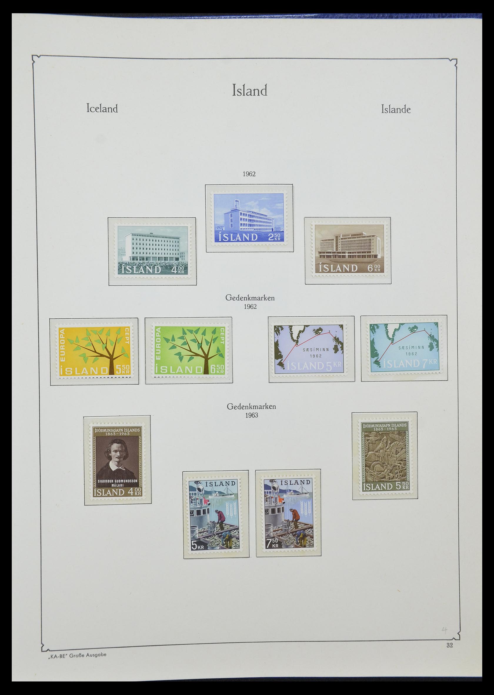 33185 015 - Stamp collection 33185 Iceland 1882-1989.