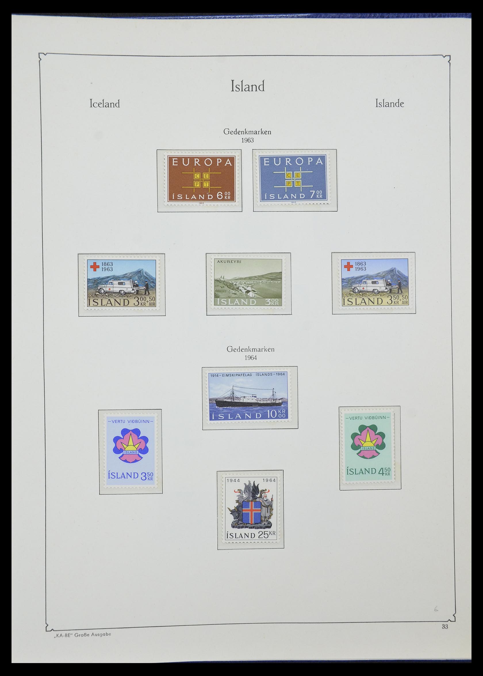 33185 016 - Stamp collection 33185 Iceland 1882-1989.