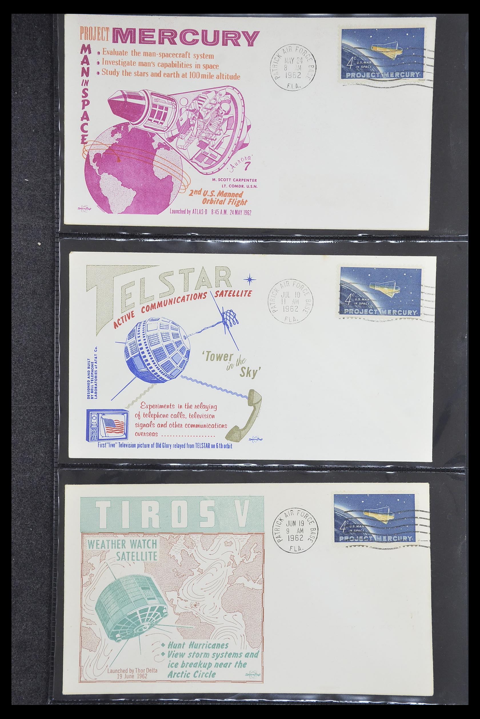 33186 002 - Postzegelverzameling 33186 Motief ruimtevaart 1961-1984.