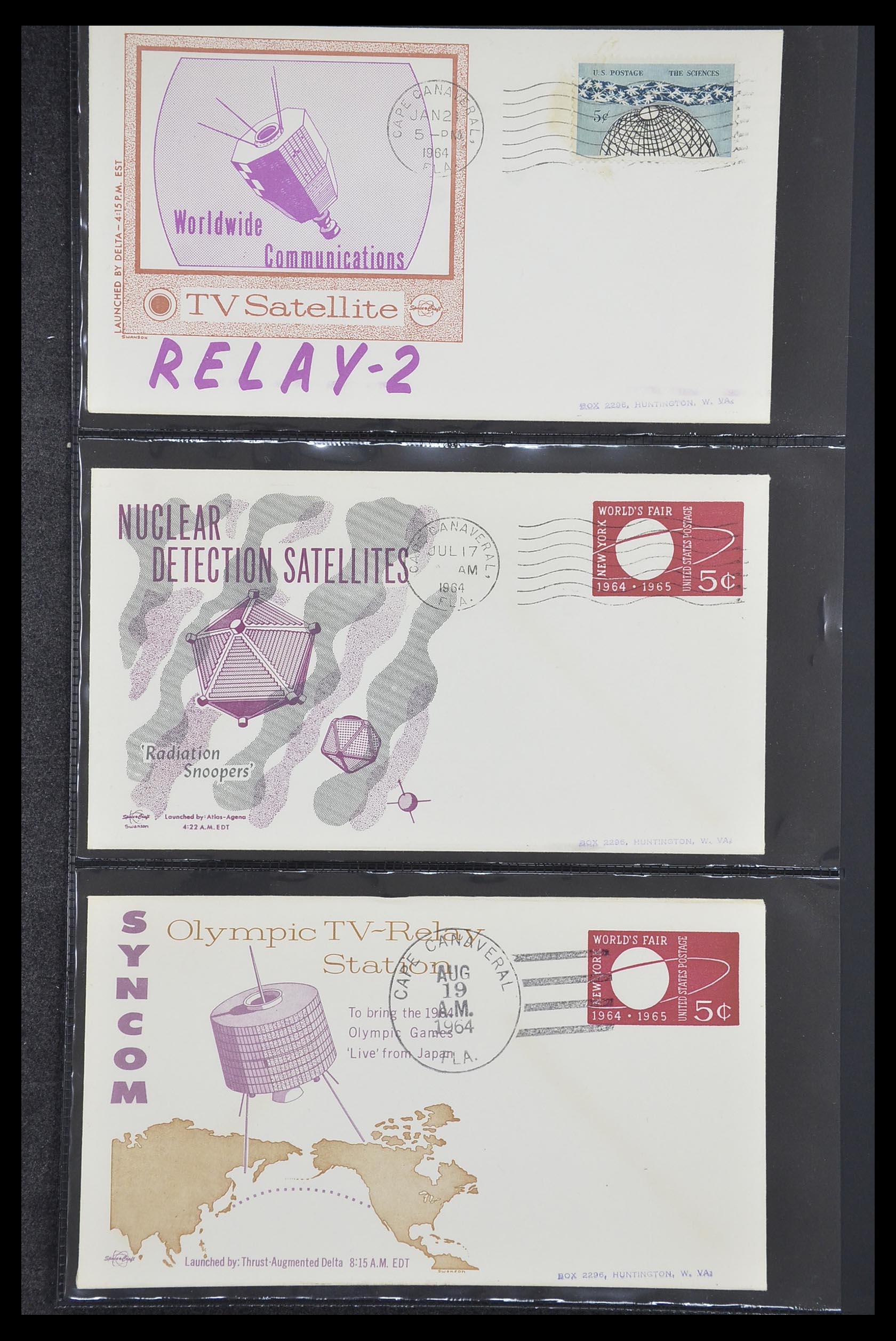 33186 004 - Postzegelverzameling 33186 Motief ruimtevaart 1961-1984.