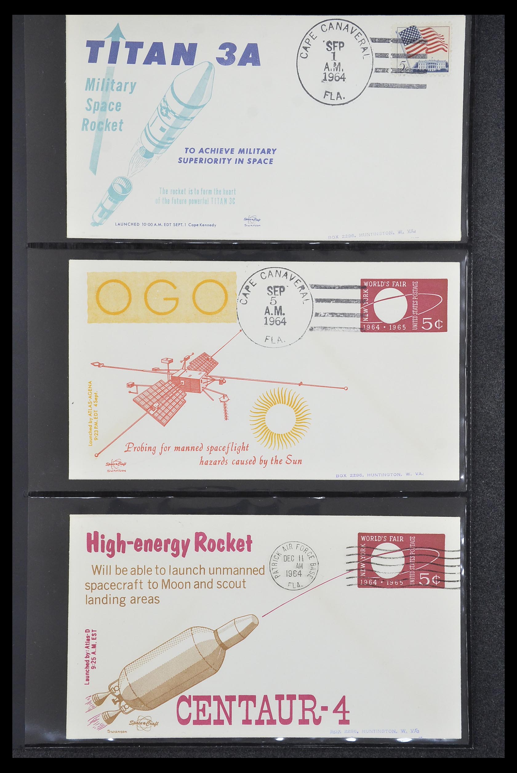 33186 005 - Postzegelverzameling 33186 Motief ruimtevaart 1961-1984.
