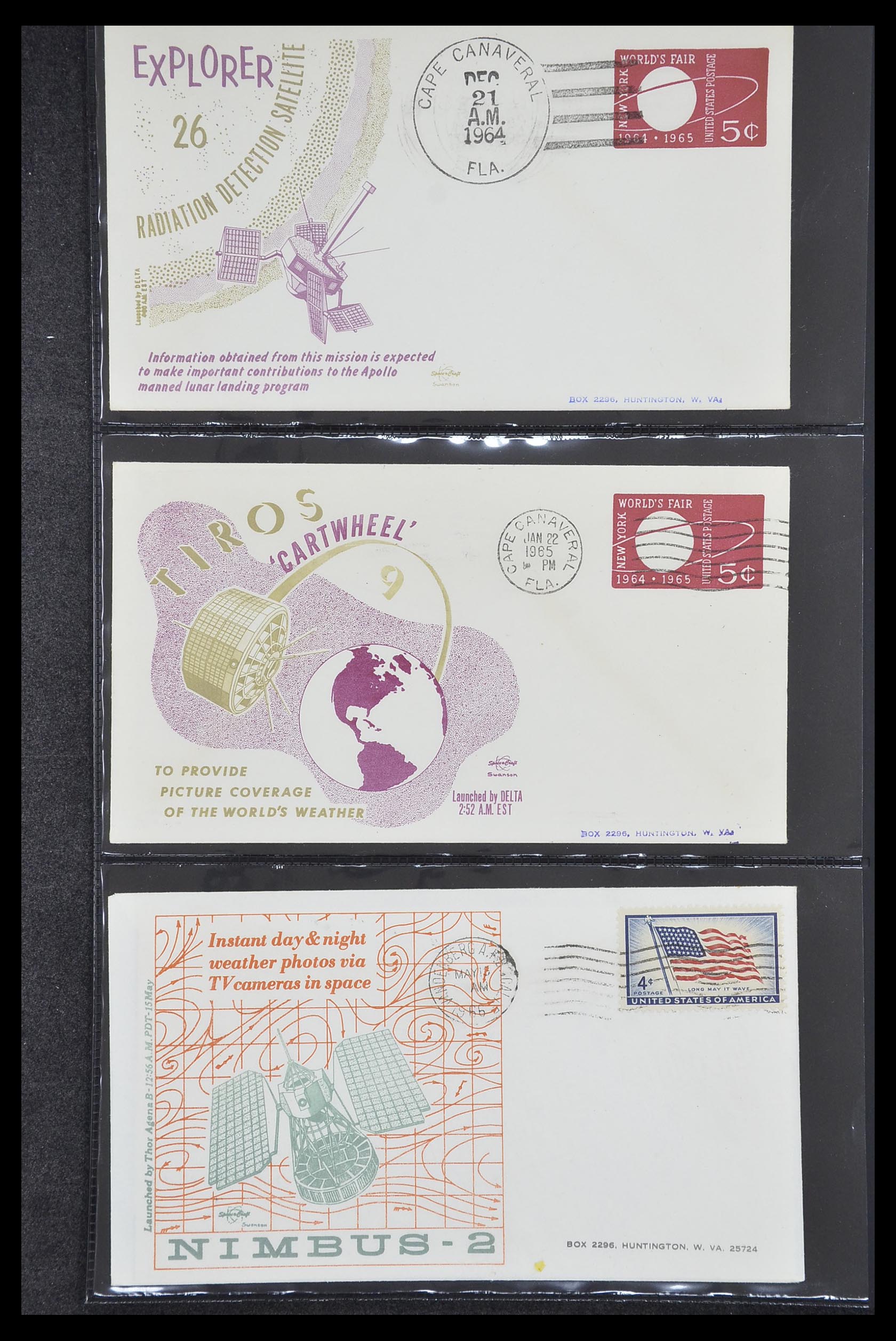 33186 006 - Postzegelverzameling 33186 Motief ruimtevaart 1961-1984.