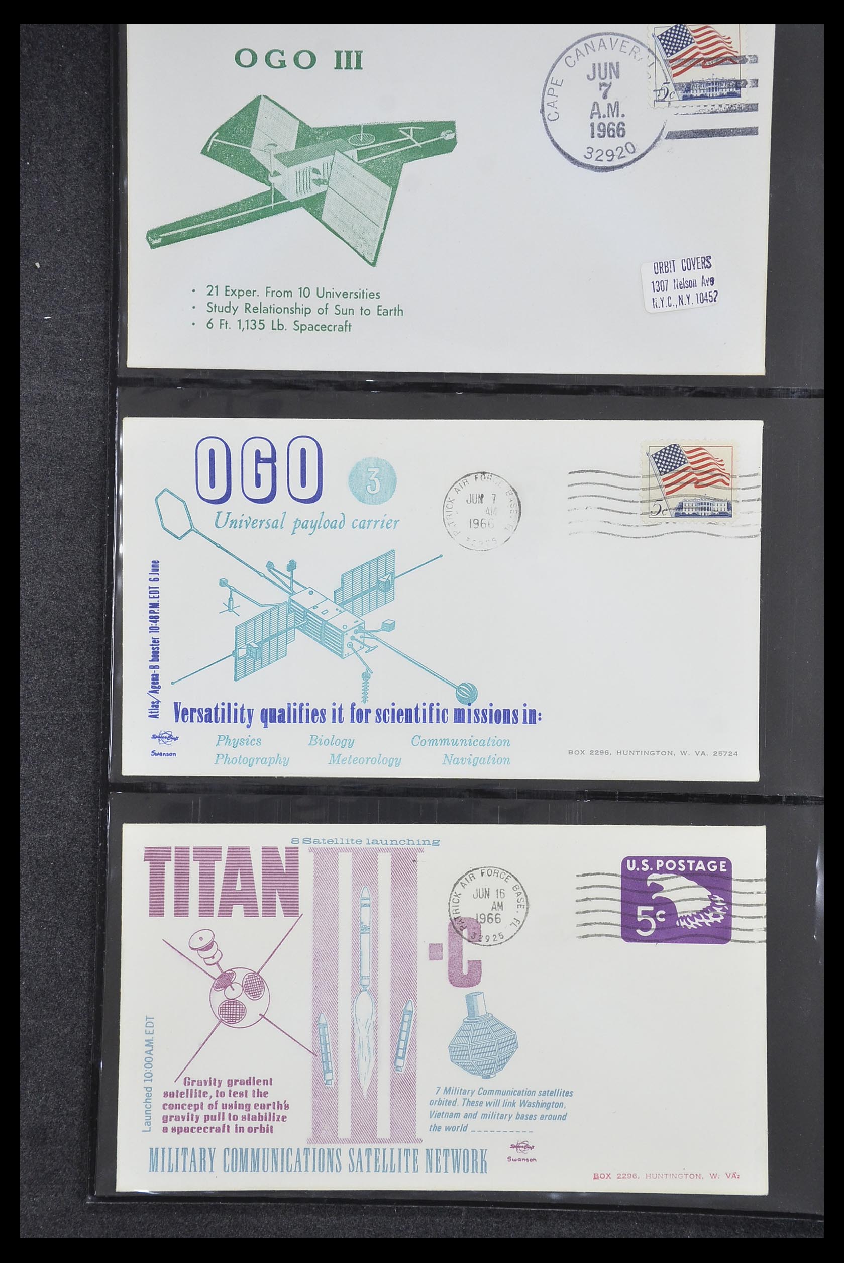 33186 010 - Postzegelverzameling 33186 Motief ruimtevaart 1961-1984.