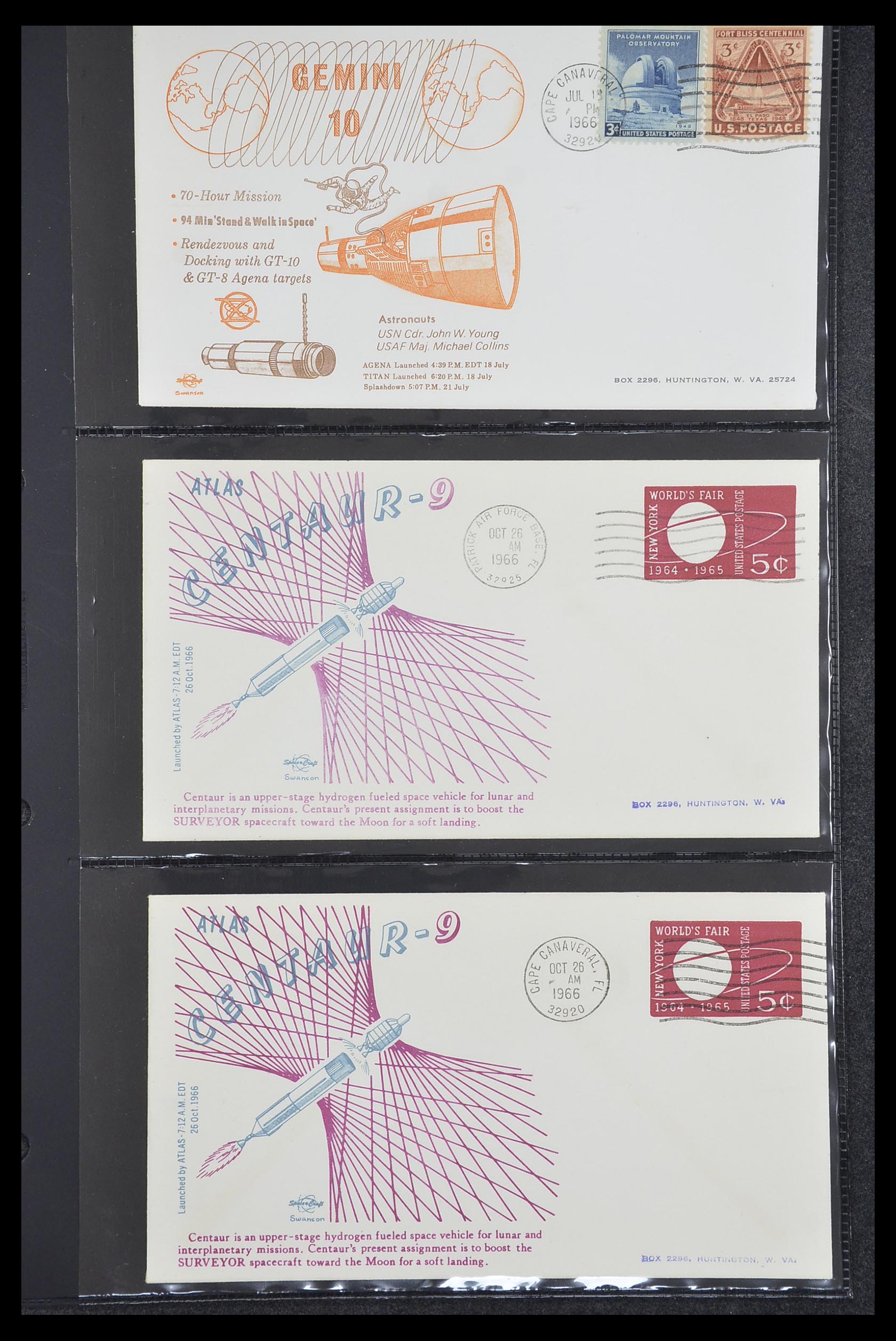 33186 011 - Postzegelverzameling 33186 Motief ruimtevaart 1961-1984.