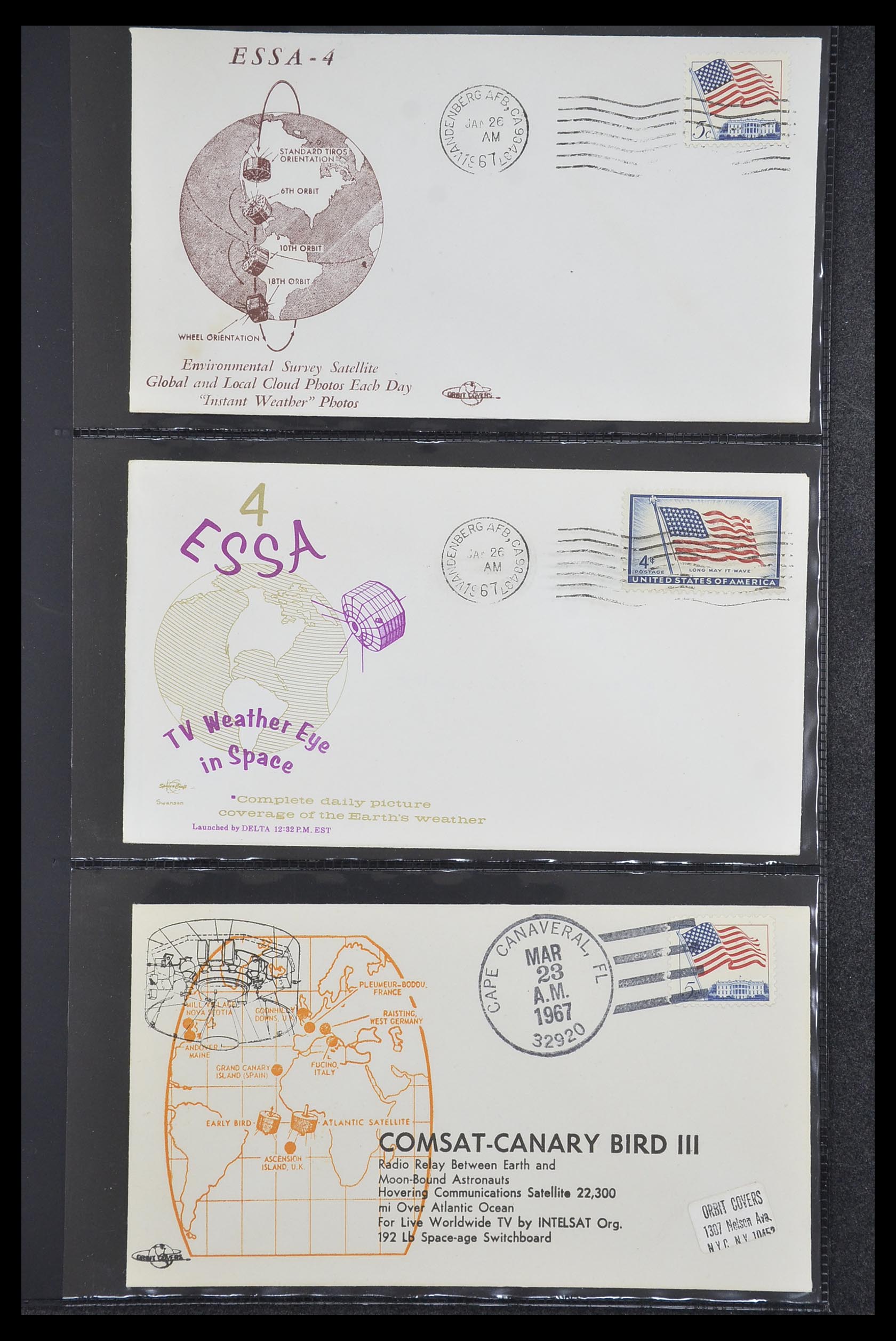 33186 013 - Postzegelverzameling 33186 Motief ruimtevaart 1961-1984.