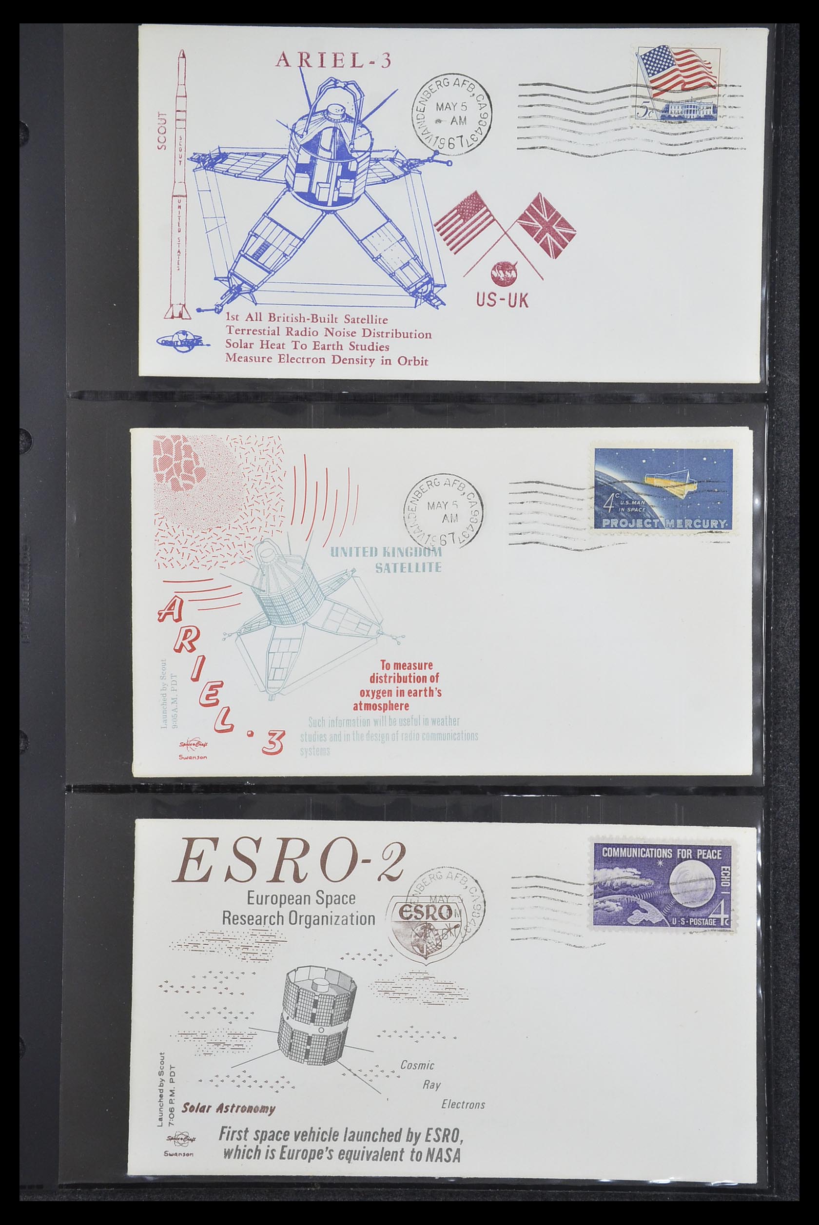 33186 015 - Postzegelverzameling 33186 Motief ruimtevaart 1961-1984.