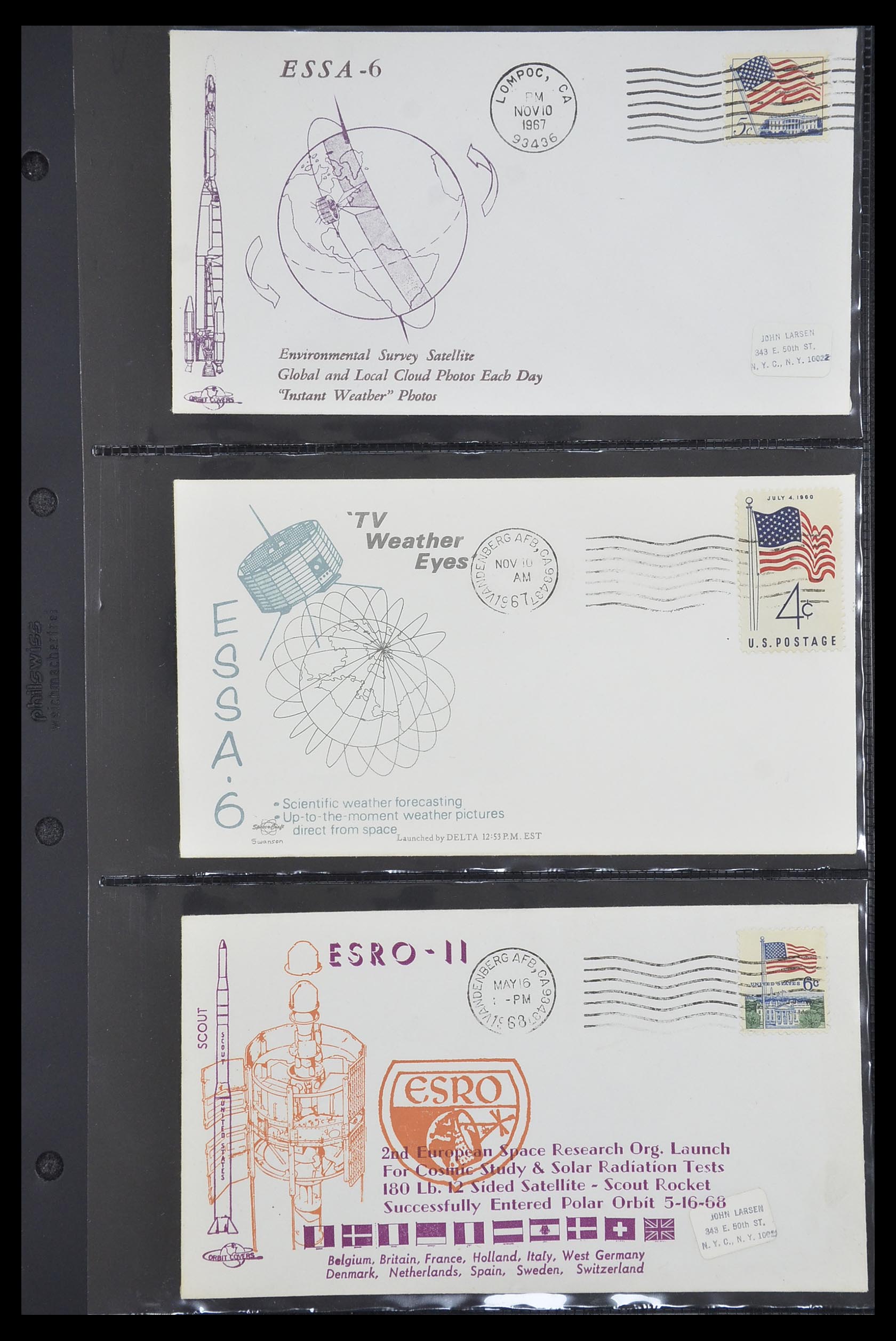 33186 019 - Postzegelverzameling 33186 Motief ruimtevaart 1961-1984.