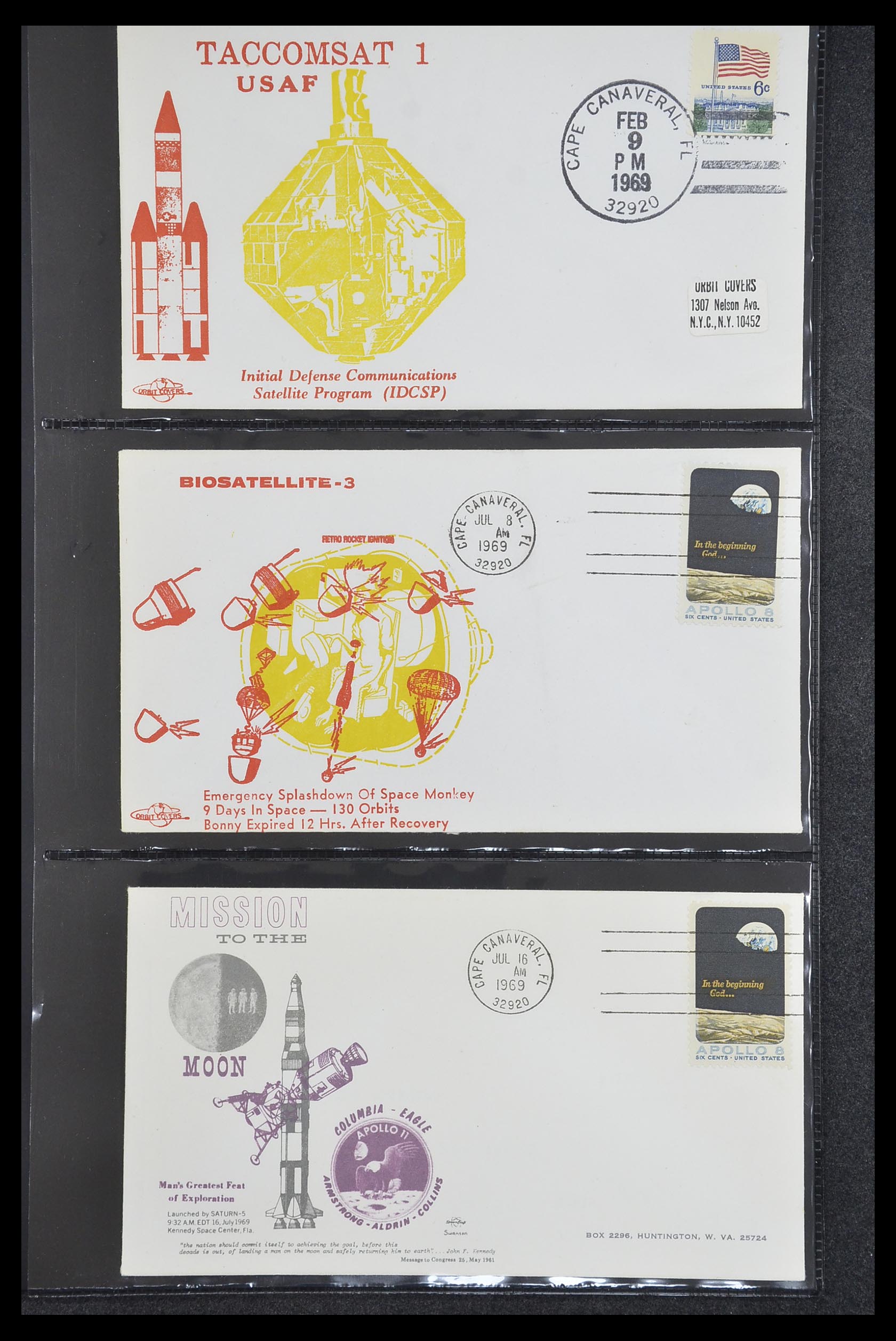 33186 023 - Postzegelverzameling 33186 Motief ruimtevaart 1961-1984.
