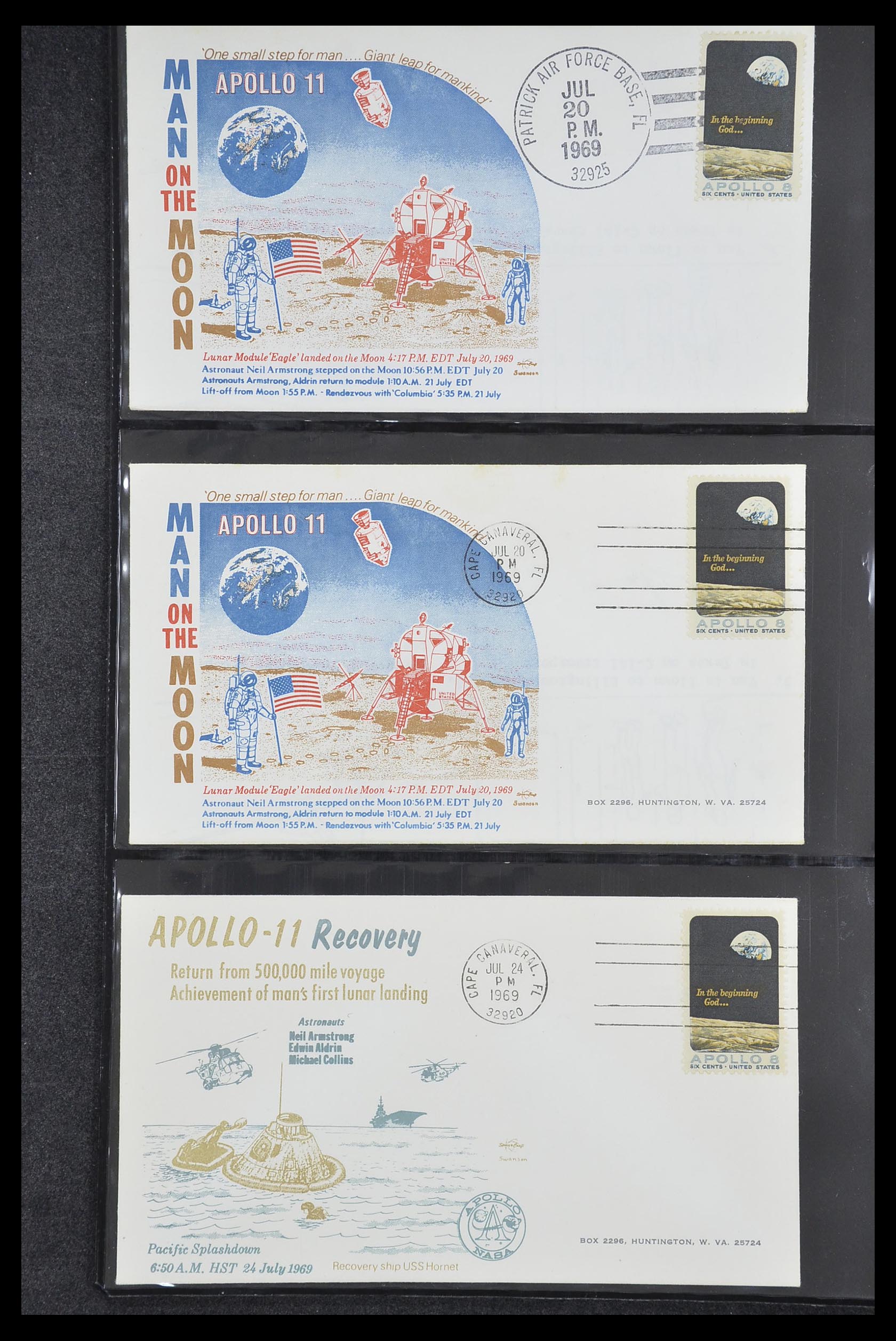 33186 024 - Postzegelverzameling 33186 Motief ruimtevaart 1961-1984.
