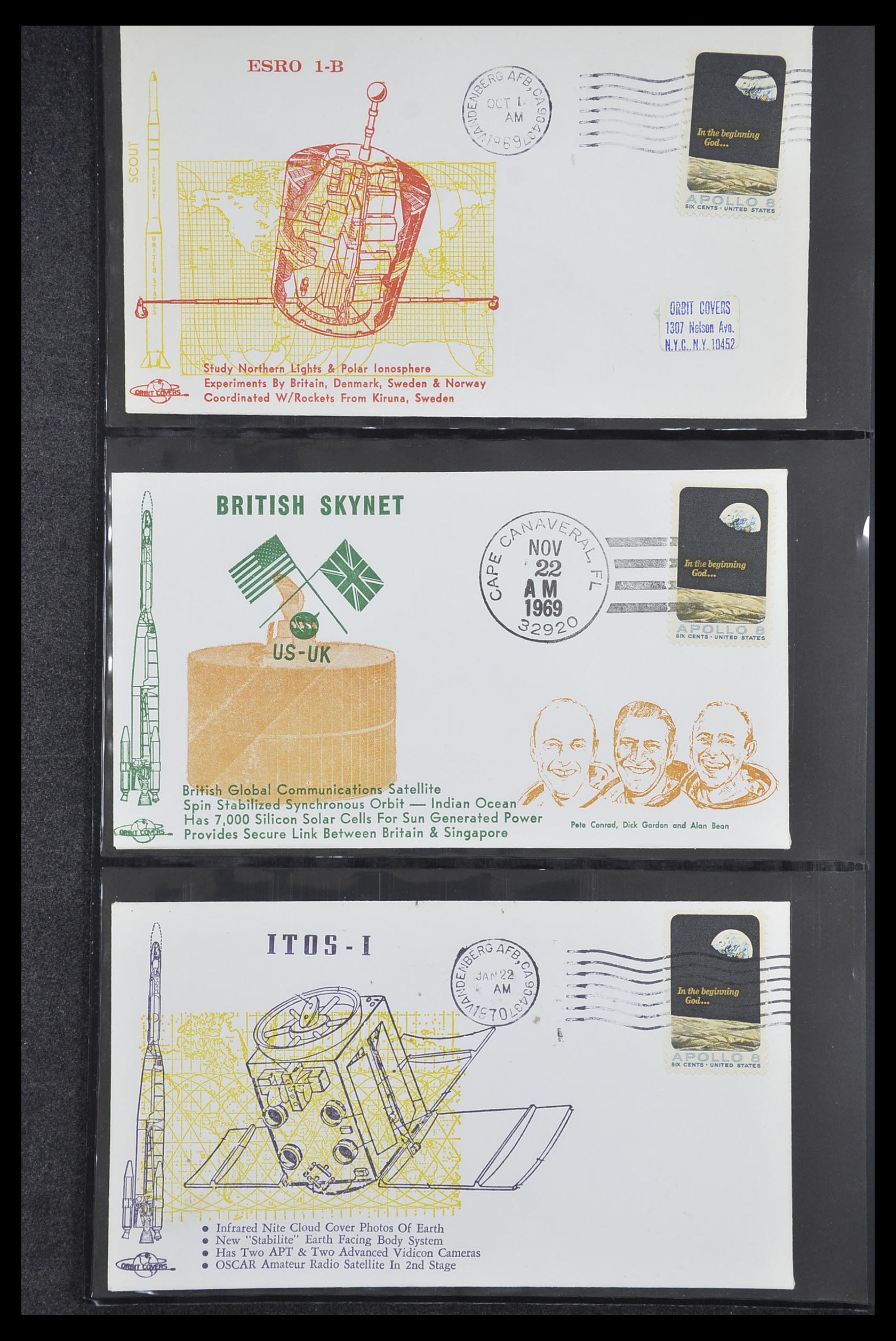 33186 026 - Postzegelverzameling 33186 Motief ruimtevaart 1961-1984.