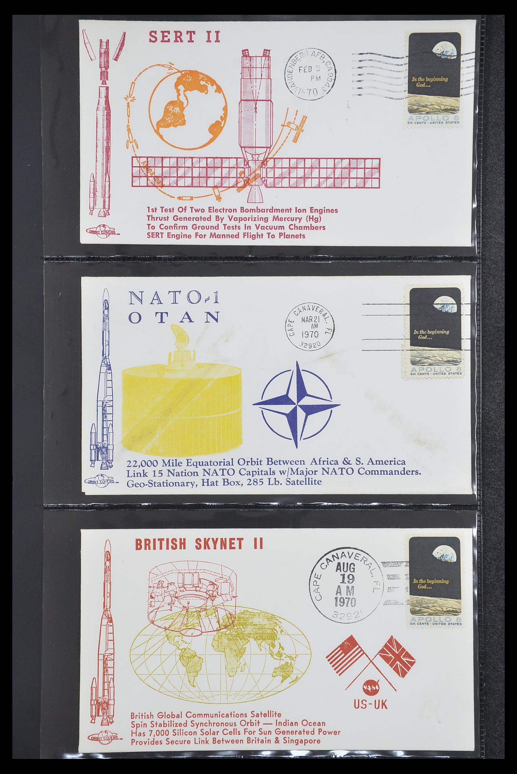 33186 027 - Postzegelverzameling 33186 Motief ruimtevaart 1961-1984.