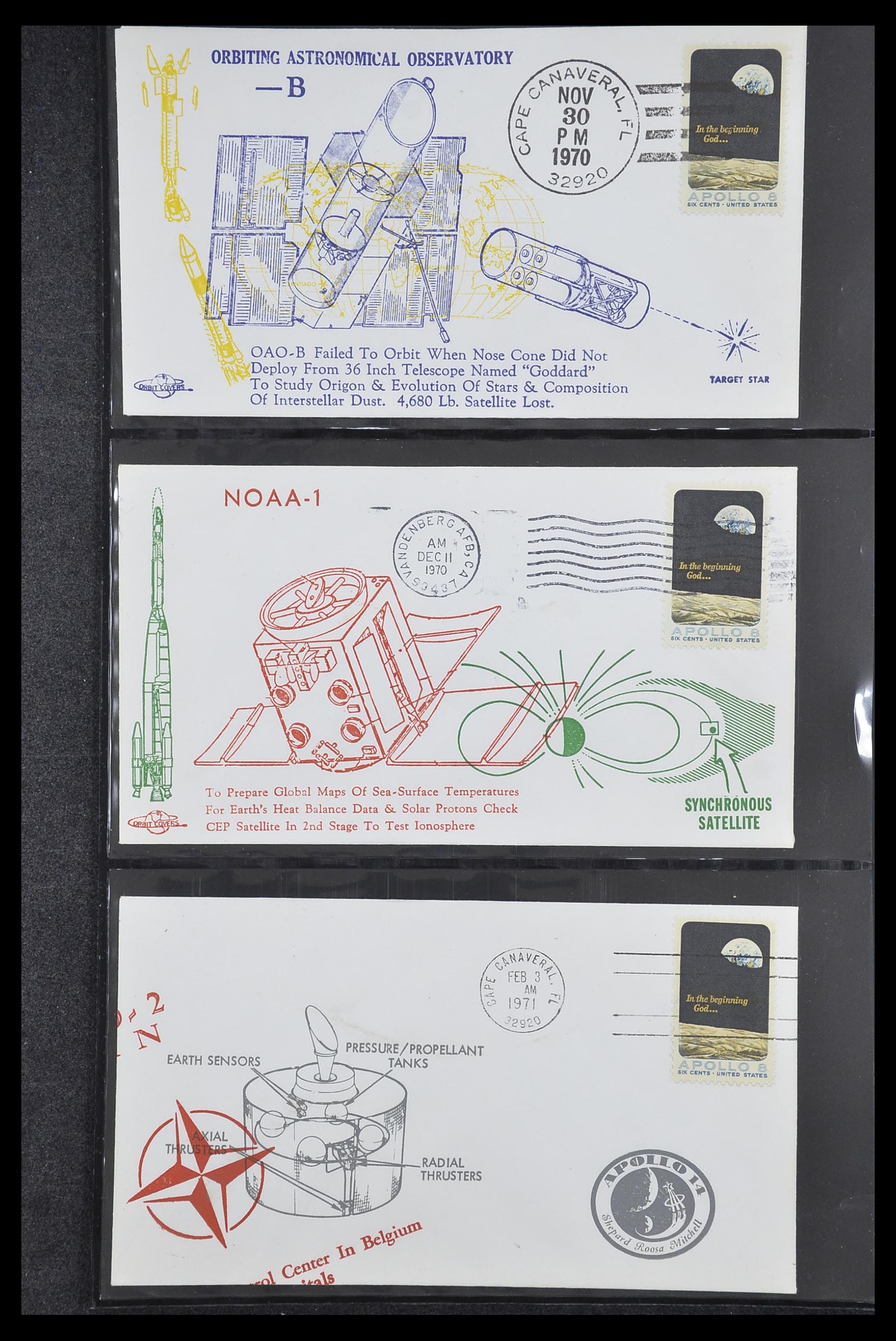 33186 028 - Postzegelverzameling 33186 Motief ruimtevaart 1961-1984.