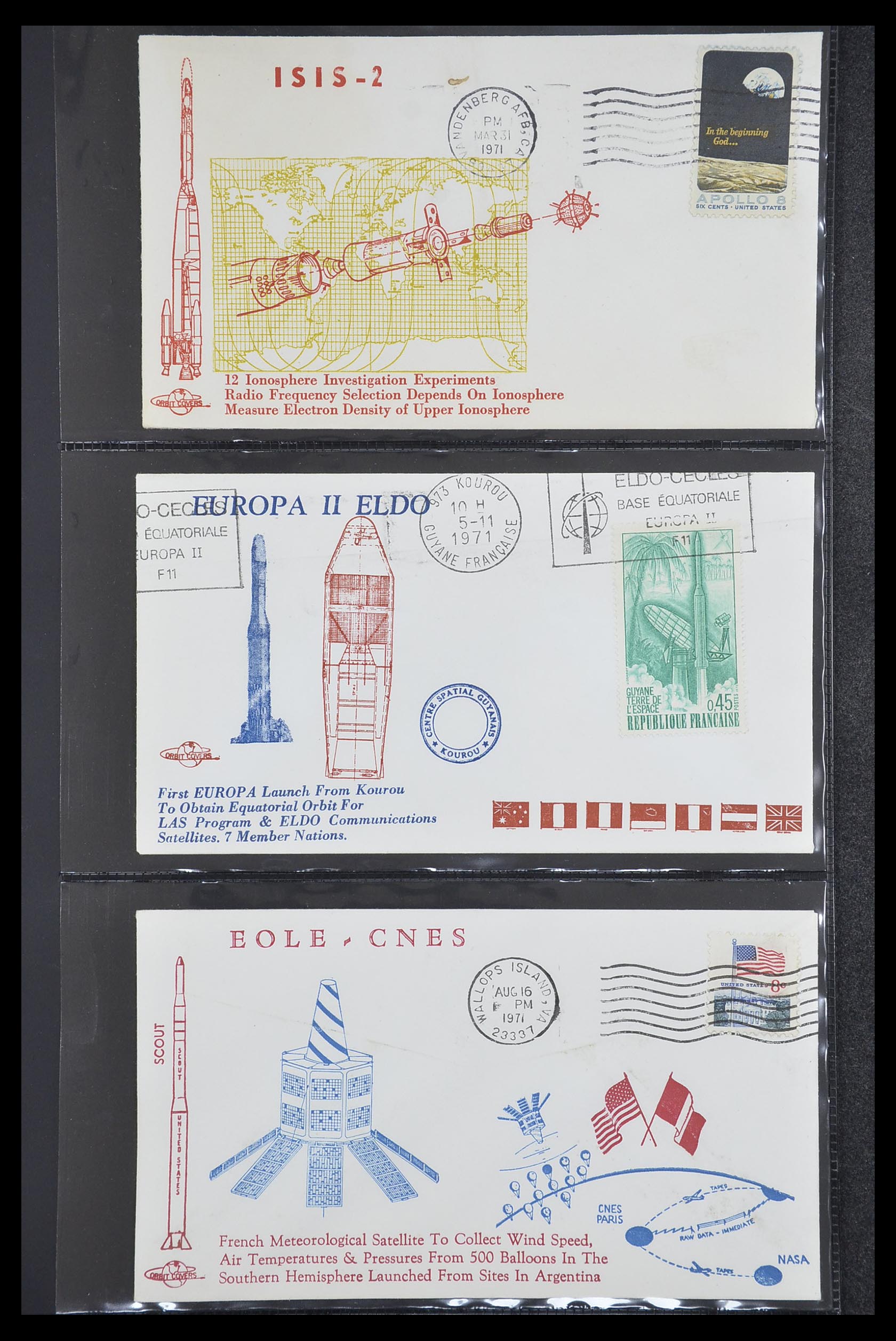 33186 029 - Postzegelverzameling 33186 Motief ruimtevaart 1961-1984.