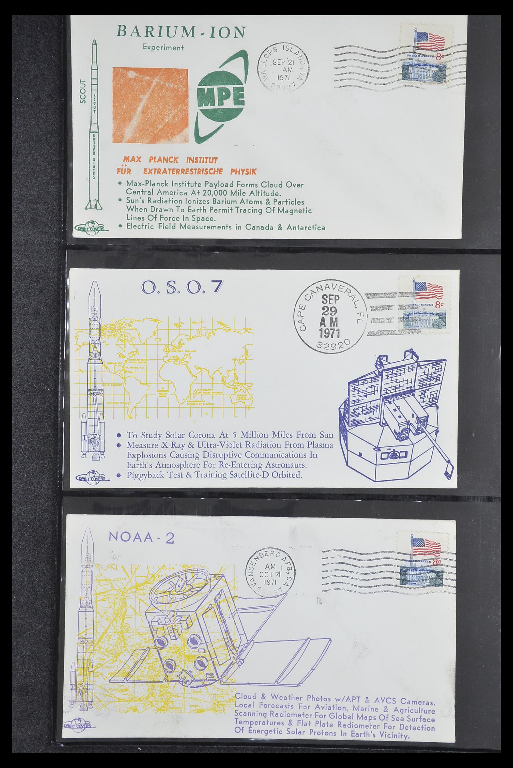 33186 030 - Postzegelverzameling 33186 Motief ruimtevaart 1961-1984.