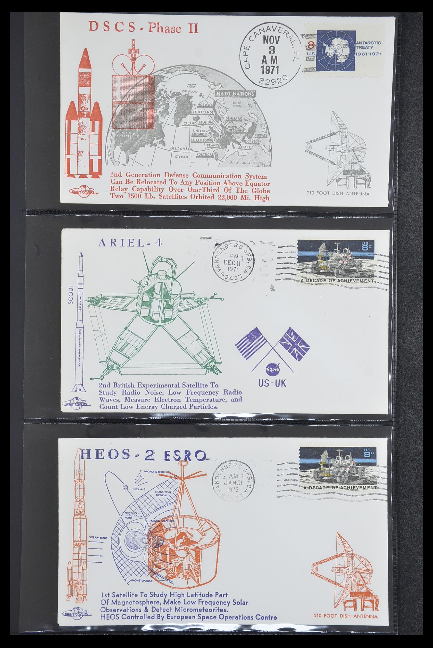 33186 031 - Postzegelverzameling 33186 Motief ruimtevaart 1961-1984.