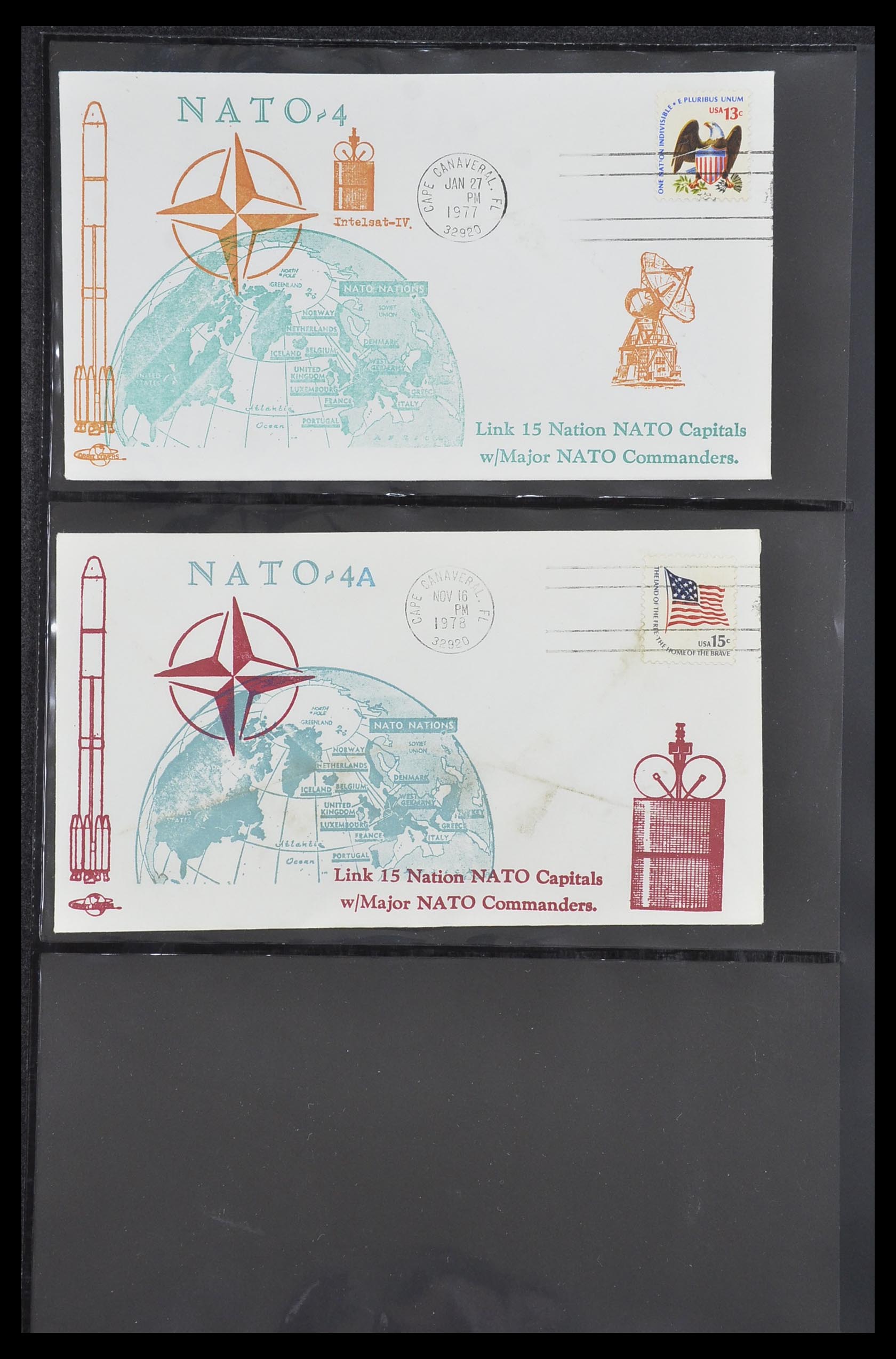 33186 034 - Postzegelverzameling 33186 Motief ruimtevaart 1961-1984.