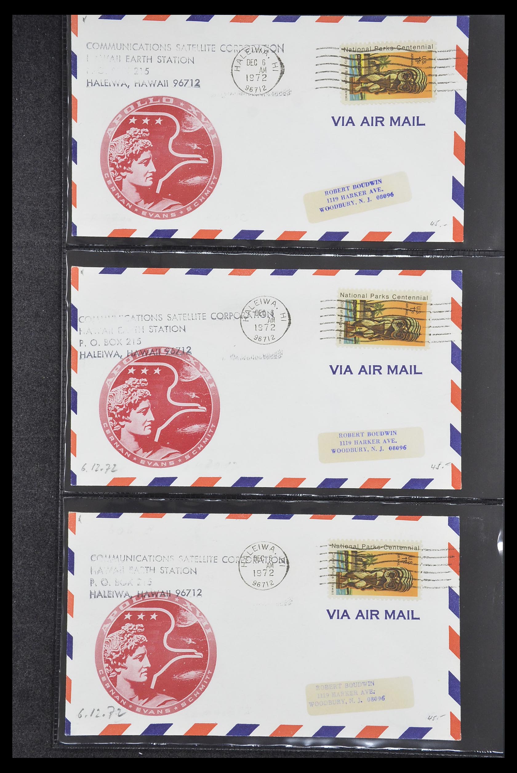33186 036 - Postzegelverzameling 33186 Motief ruimtevaart 1961-1984.