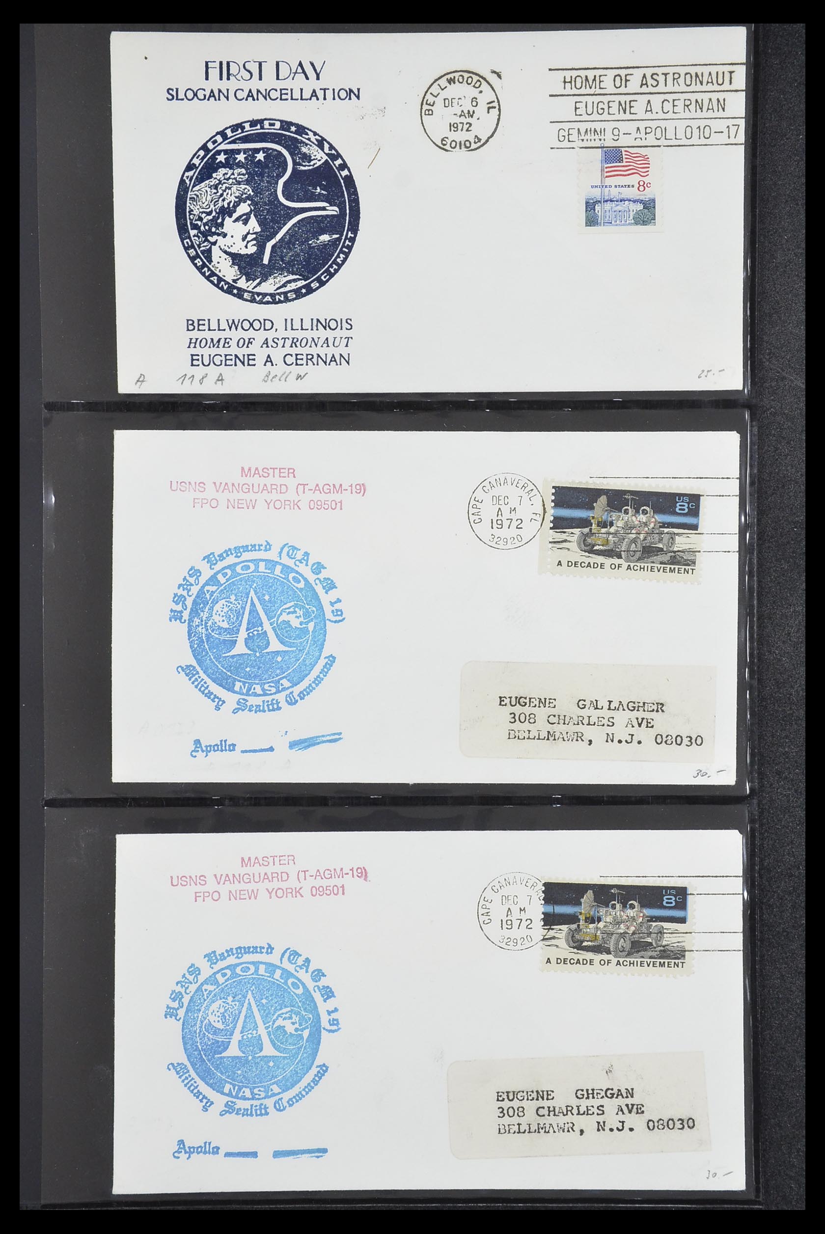 33186 037 - Postzegelverzameling 33186 Motief ruimtevaart 1961-1984.