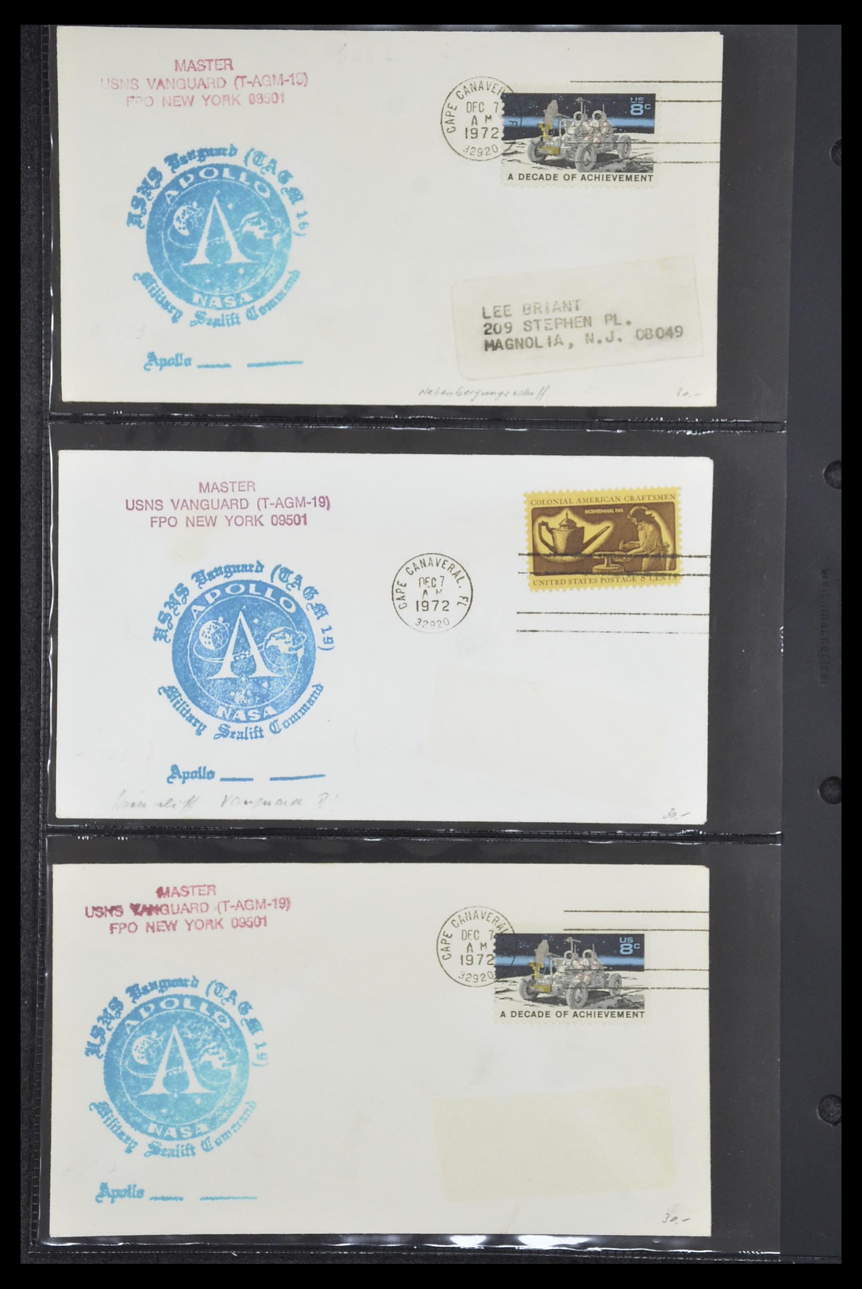 33186 038 - Postzegelverzameling 33186 Motief ruimtevaart 1961-1984.