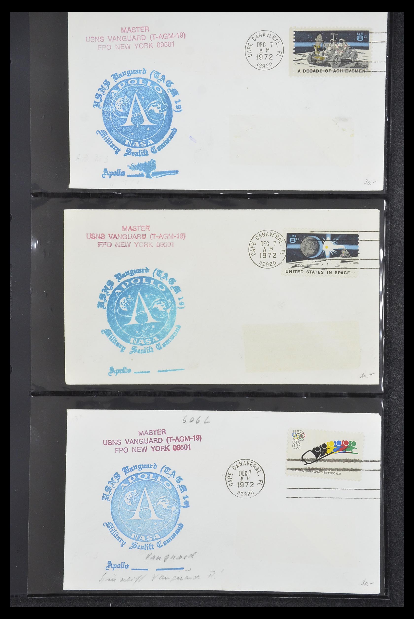 33186 039 - Postzegelverzameling 33186 Motief ruimtevaart 1961-1984.