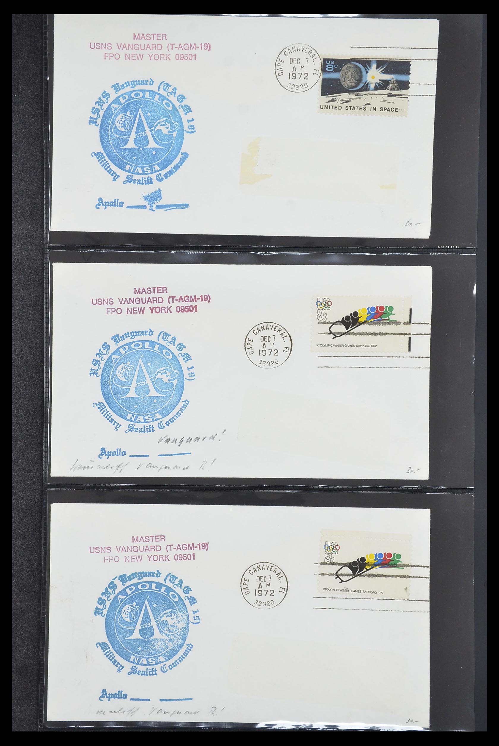 33186 040 - Postzegelverzameling 33186 Motief ruimtevaart 1961-1984.