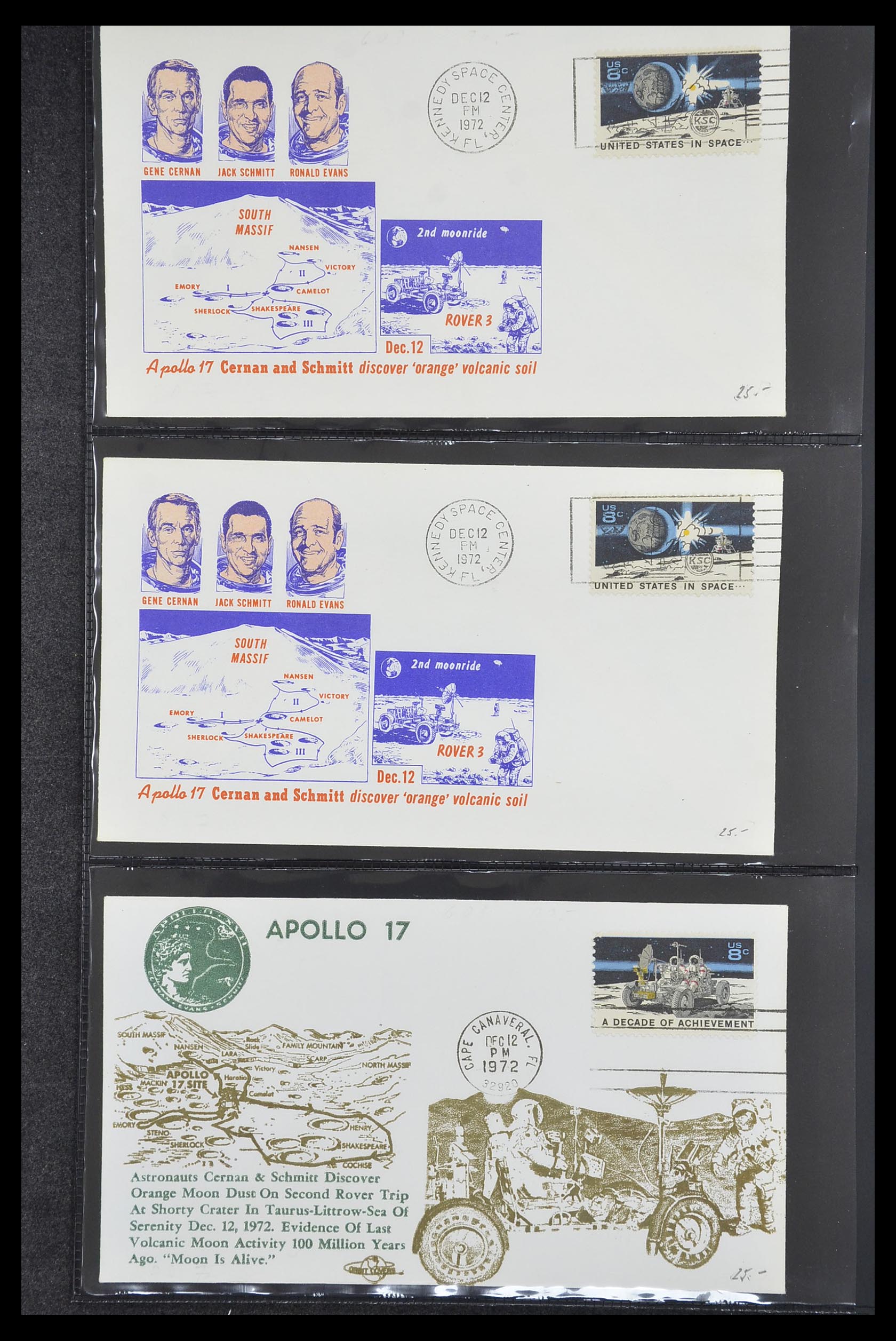 33186 044 - Postzegelverzameling 33186 Motief ruimtevaart 1961-1984.