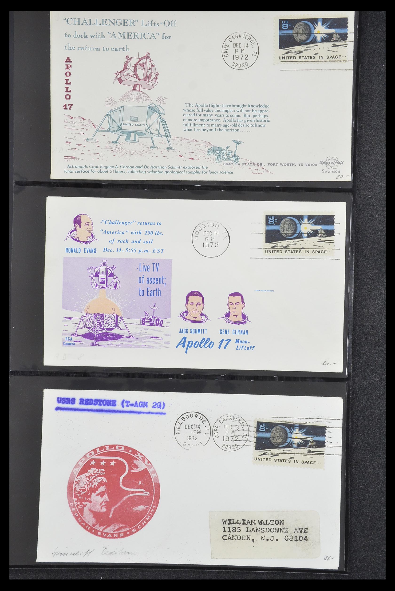 33186 045 - Postzegelverzameling 33186 Motief ruimtevaart 1961-1984.