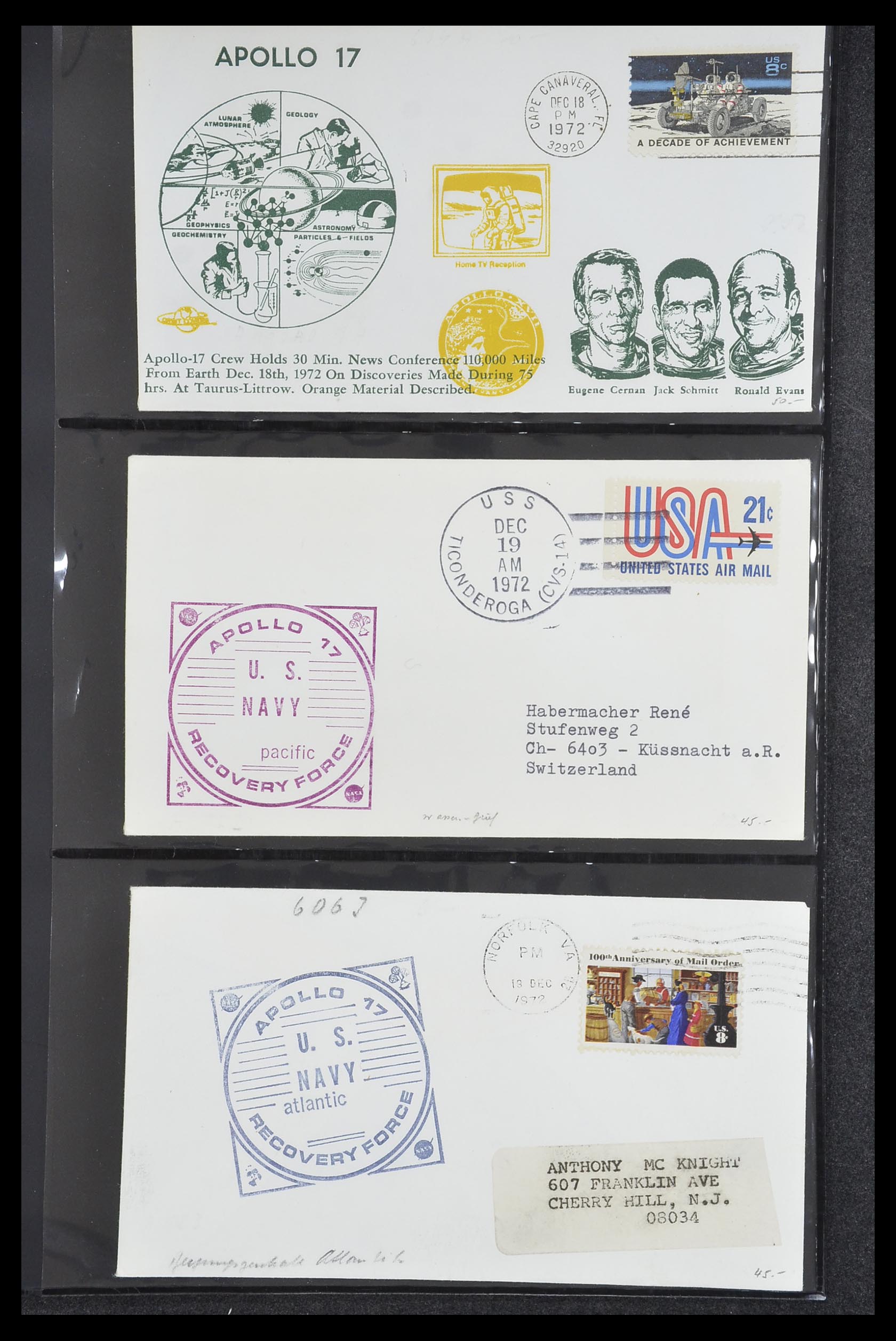 33186 047 - Postzegelverzameling 33186 Motief ruimtevaart 1961-1984.