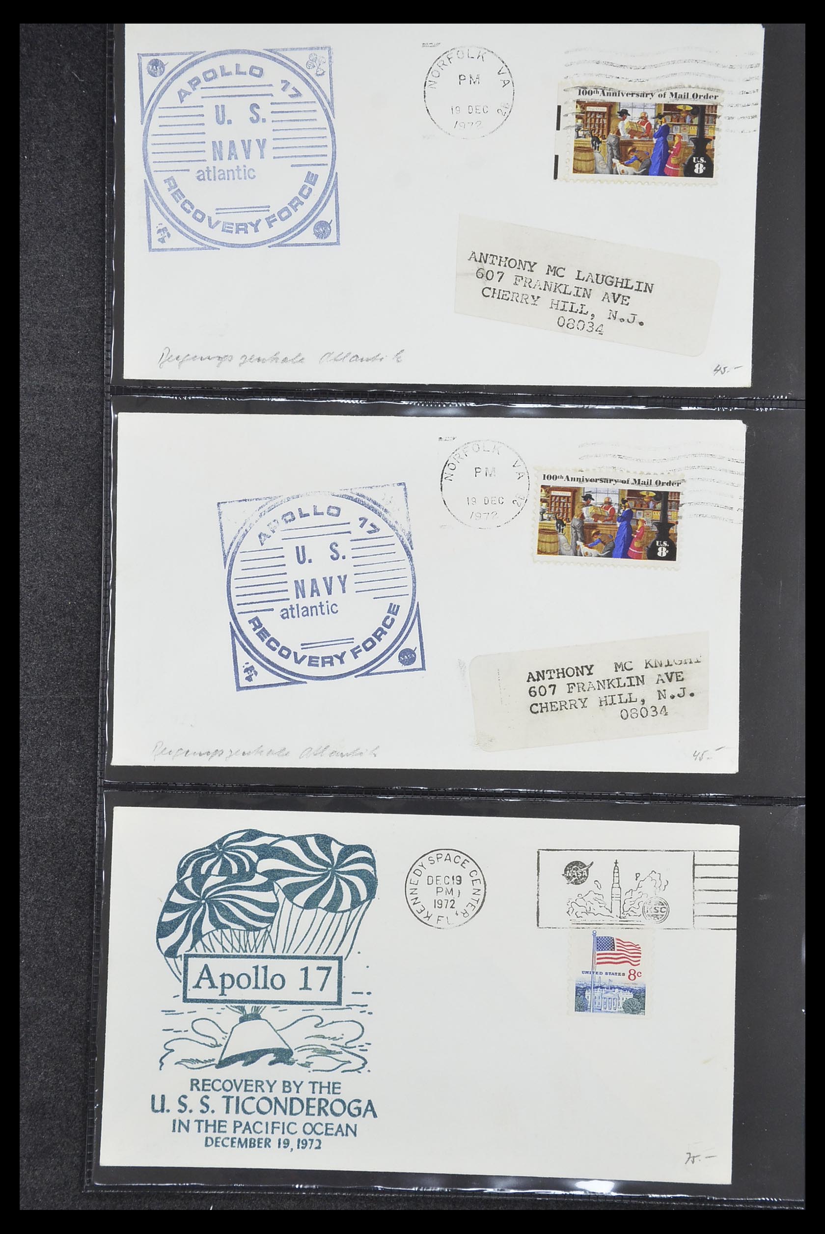 33186 048 - Postzegelverzameling 33186 Motief ruimtevaart 1961-1984.