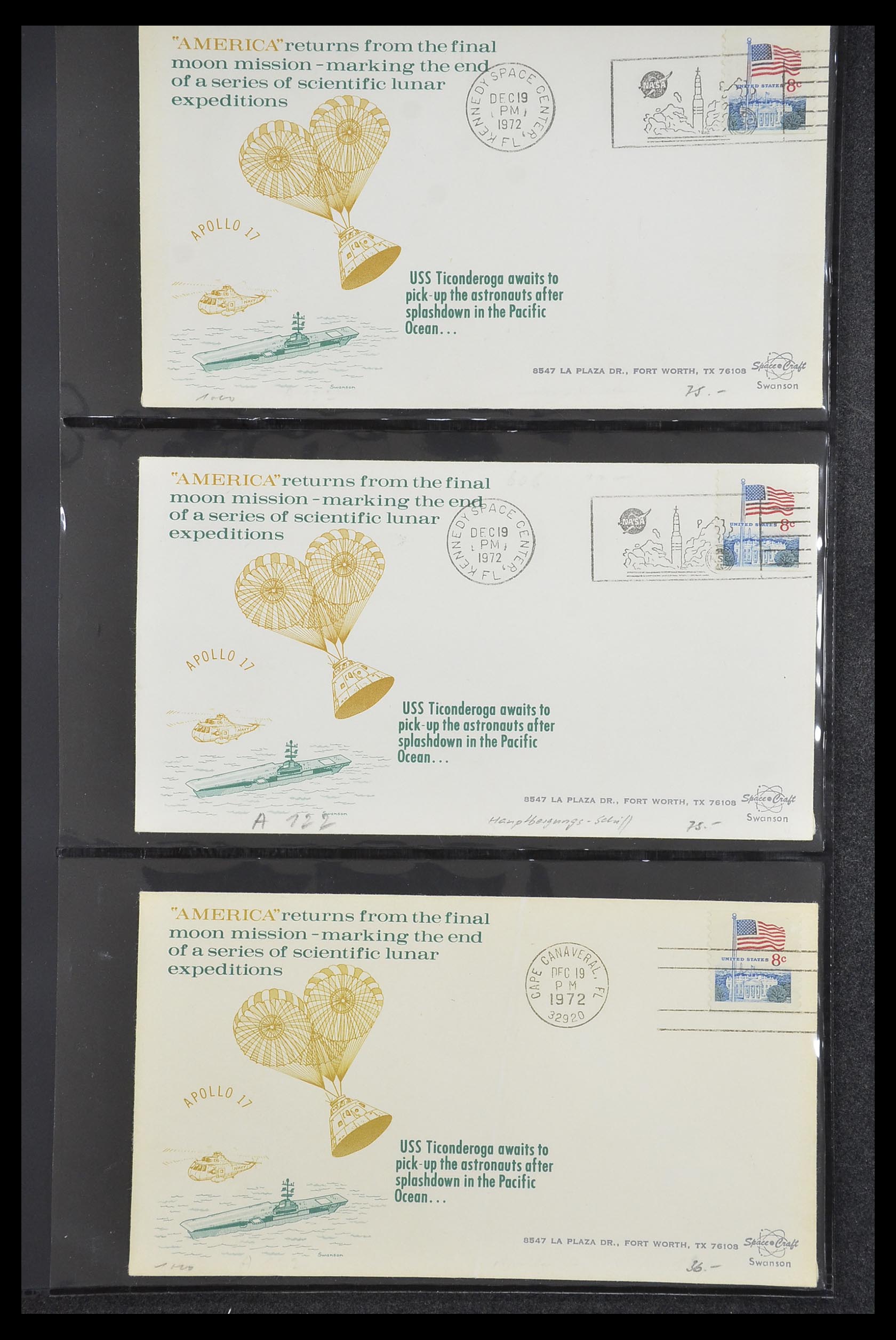33186 049 - Postzegelverzameling 33186 Motief ruimtevaart 1961-1984.