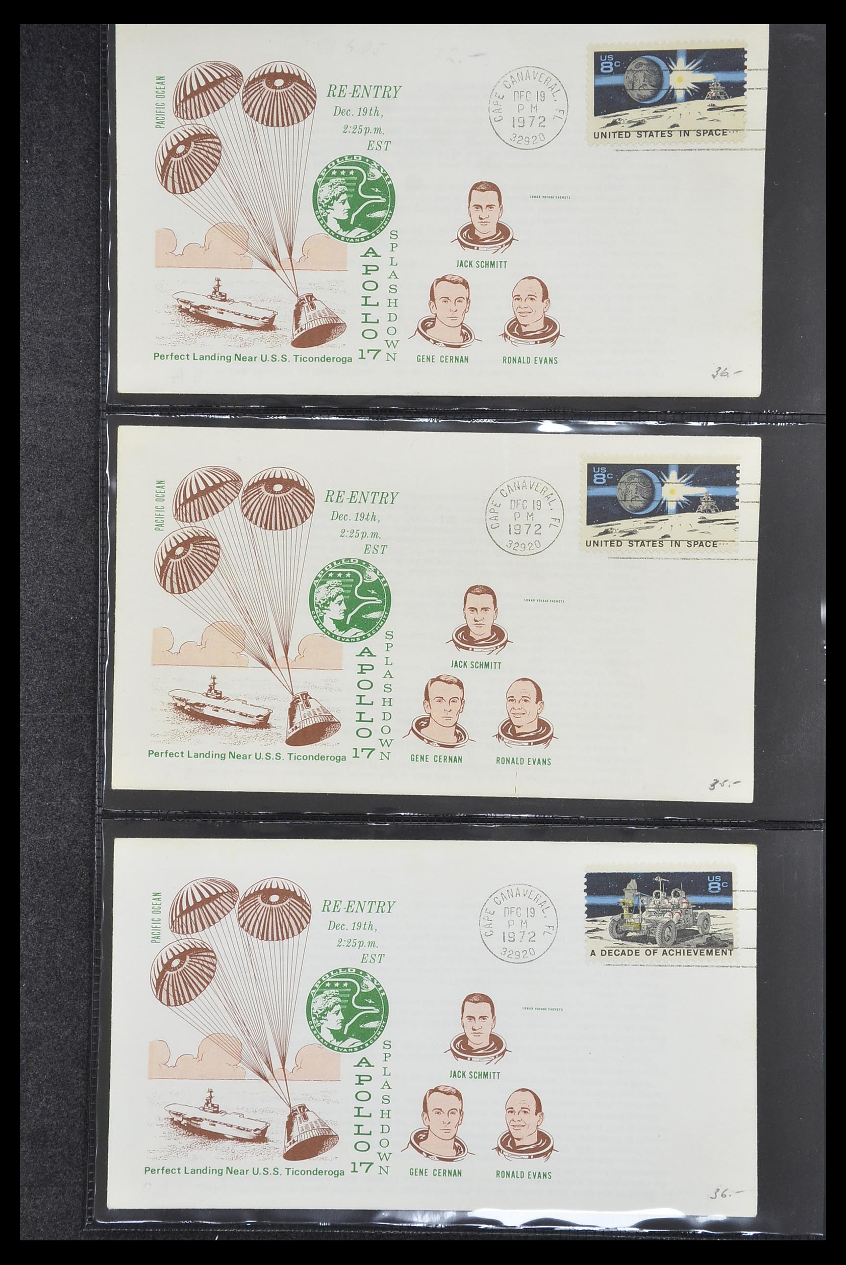 33186 050 - Postzegelverzameling 33186 Motief ruimtevaart 1961-1984.