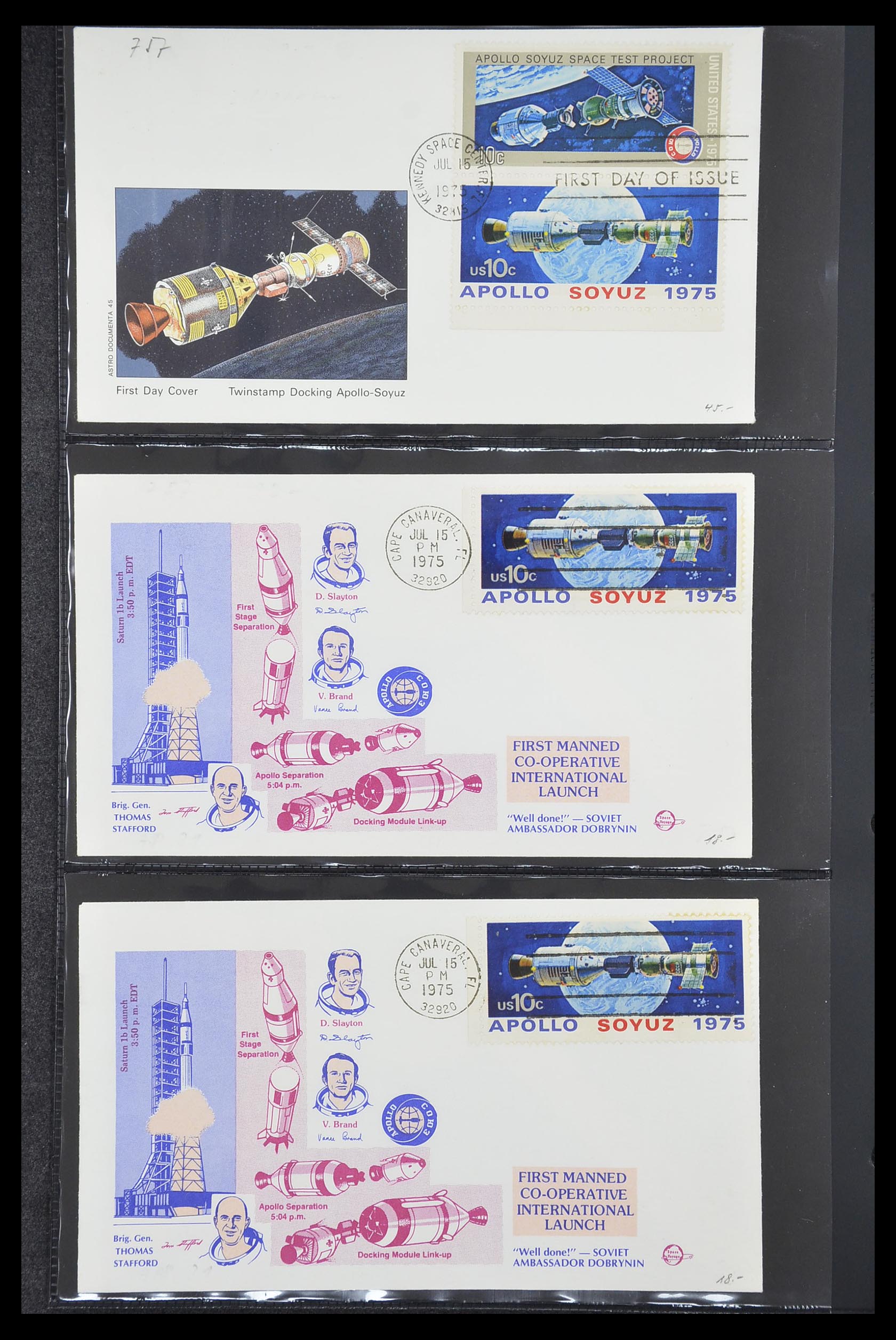 33186 056 - Postzegelverzameling 33186 Motief ruimtevaart 1961-1984.