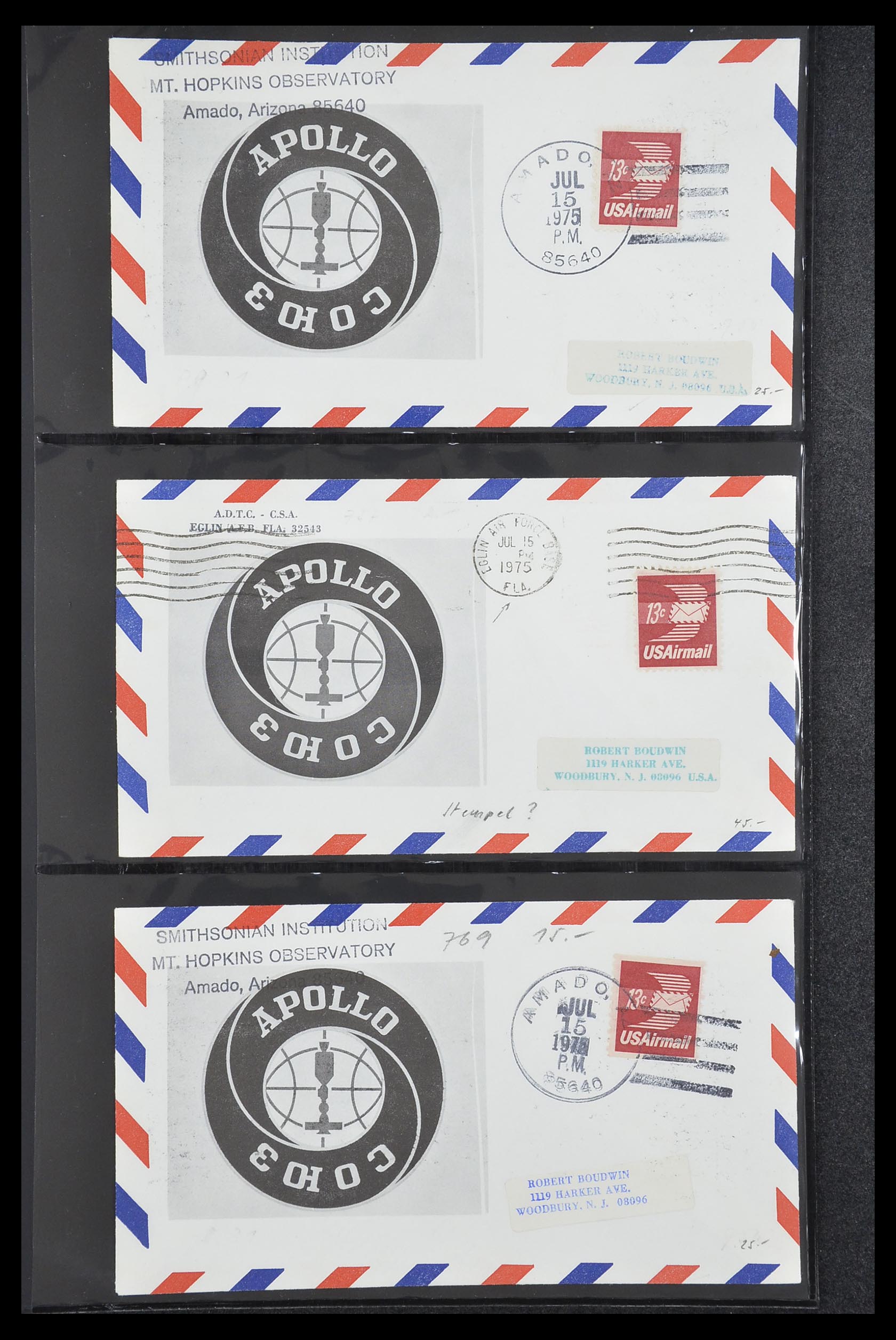 33186 057 - Postzegelverzameling 33186 Motief ruimtevaart 1961-1984.
