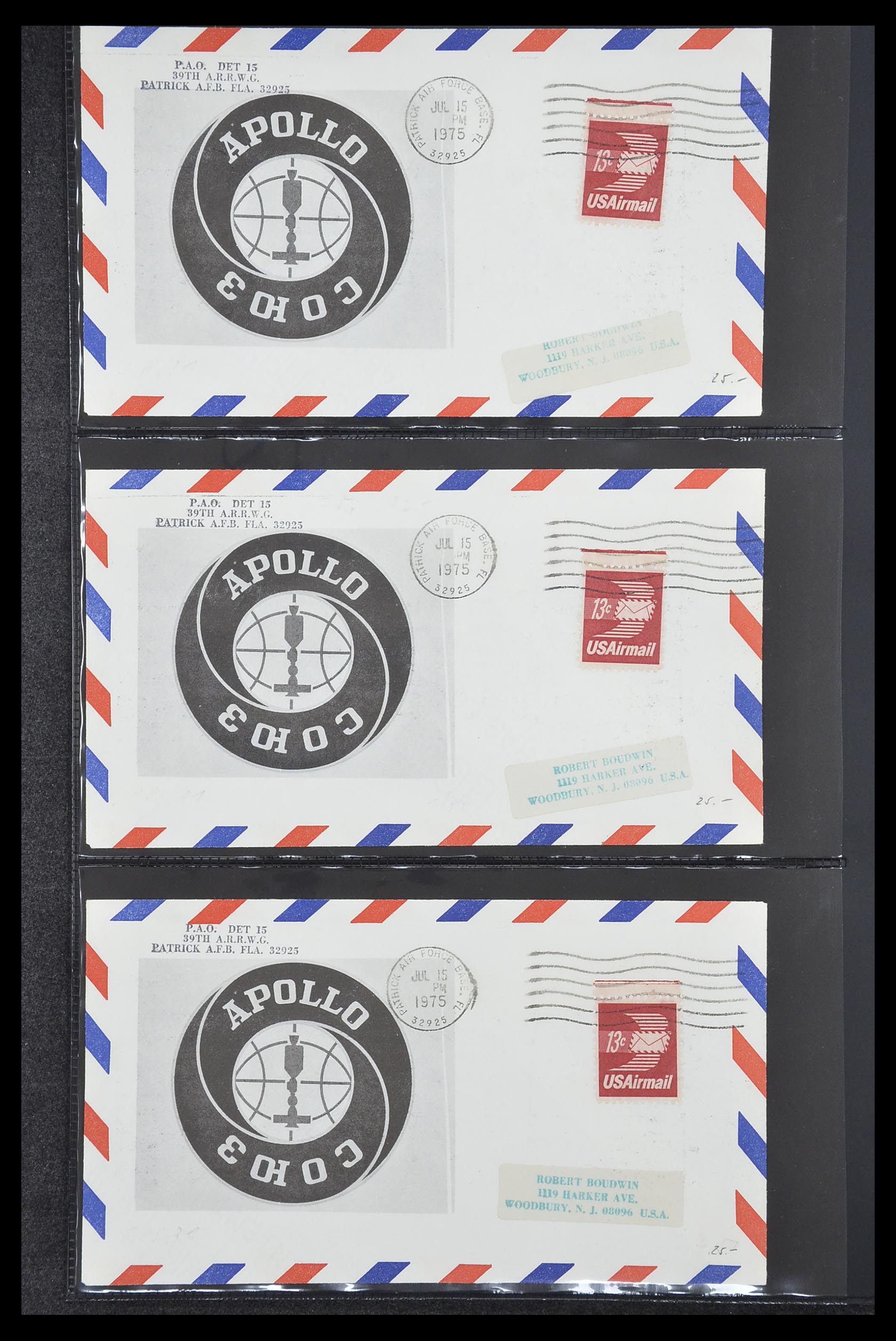 33186 058 - Postzegelverzameling 33186 Motief ruimtevaart 1961-1984.