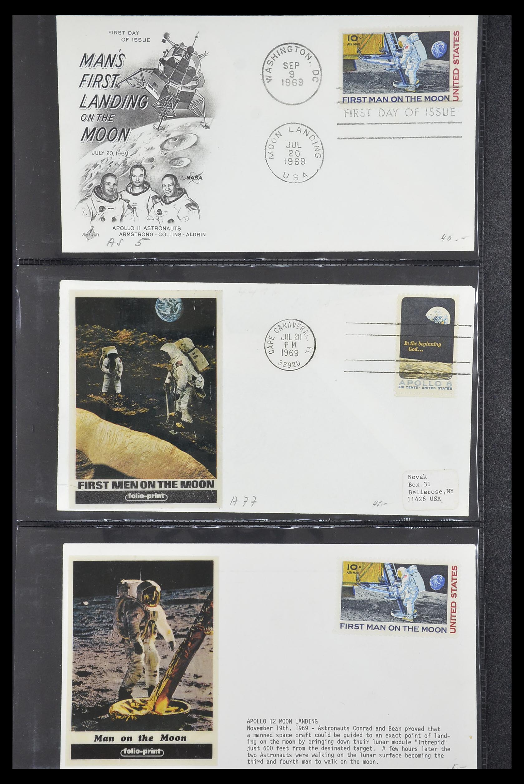 33186 072 - Stamp collection 33186 Thematics space travel 1961-1984.