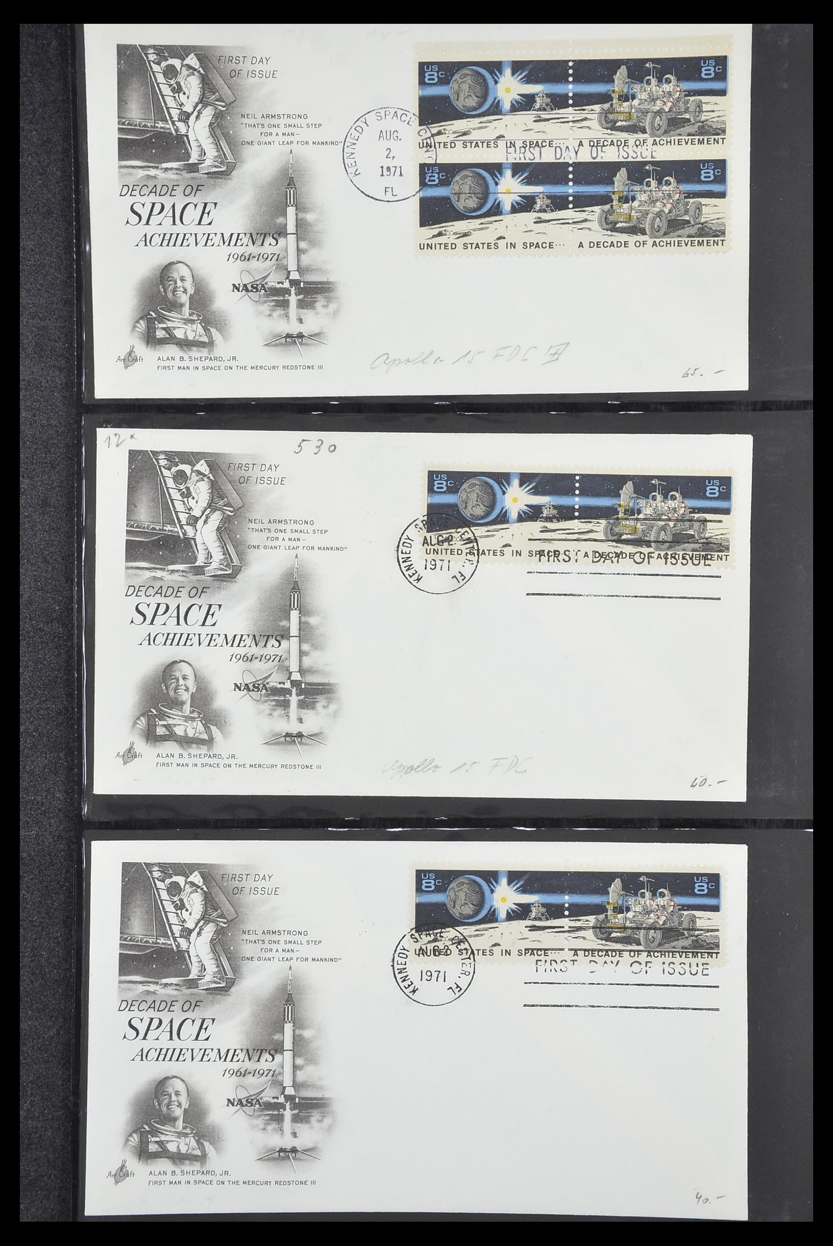 33186 073 - Stamp collection 33186 Thematics space travel 1961-1984.