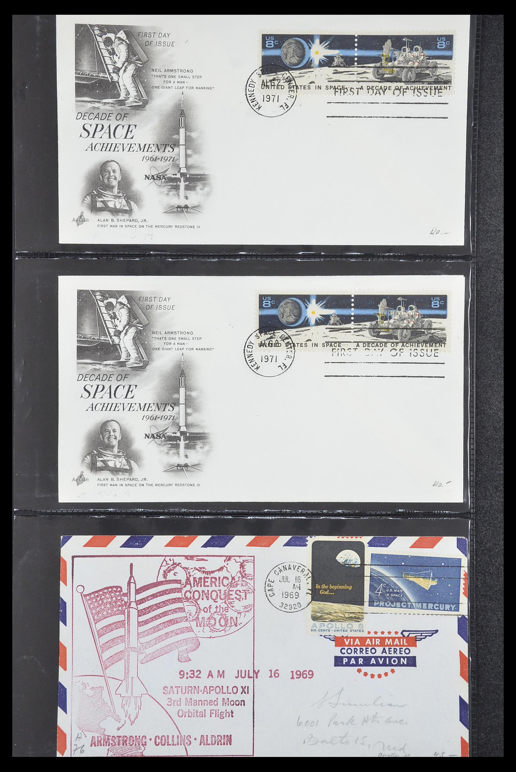 33186 074 - Stamp collection 33186 Thematics space travel 1961-1984.