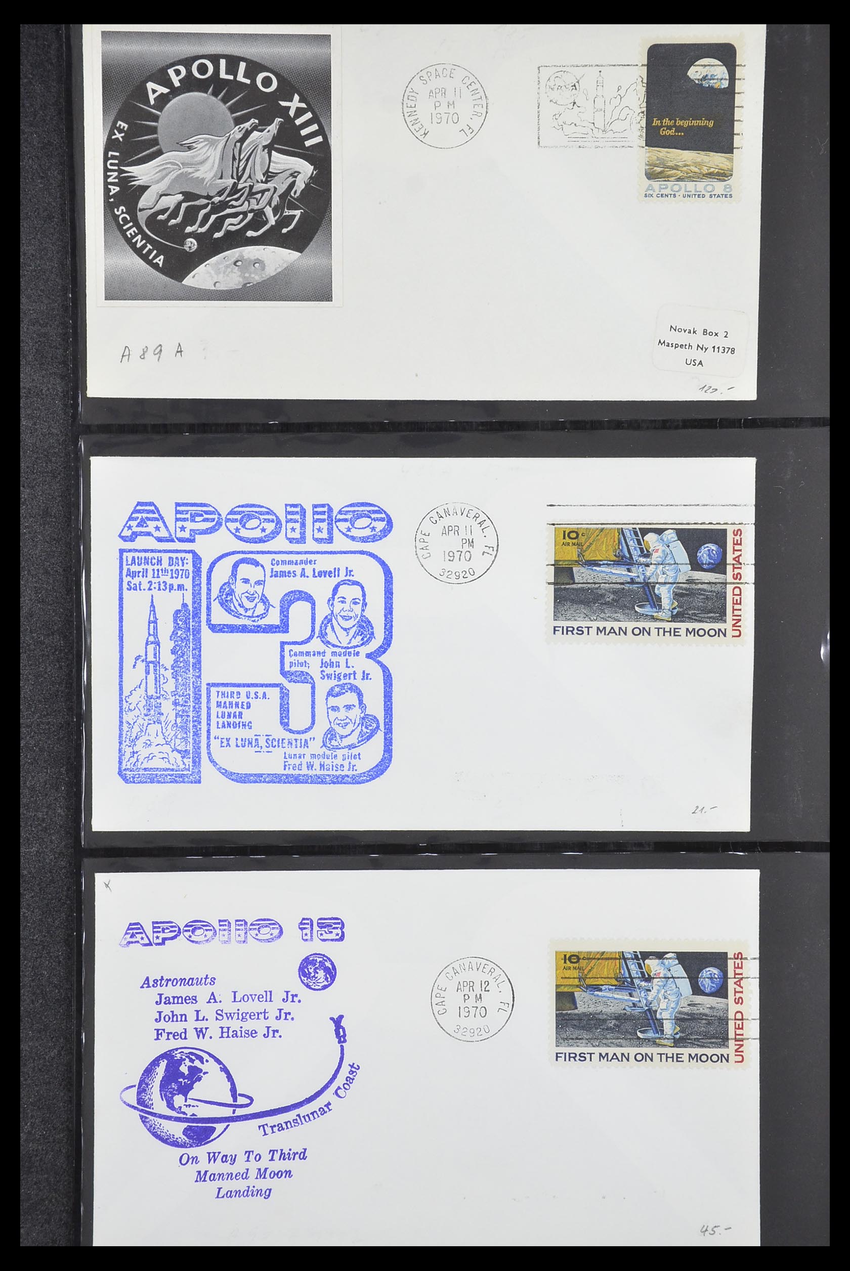 33186 081 - Postzegelverzameling 33186 Motief ruimtevaart 1961-1984.