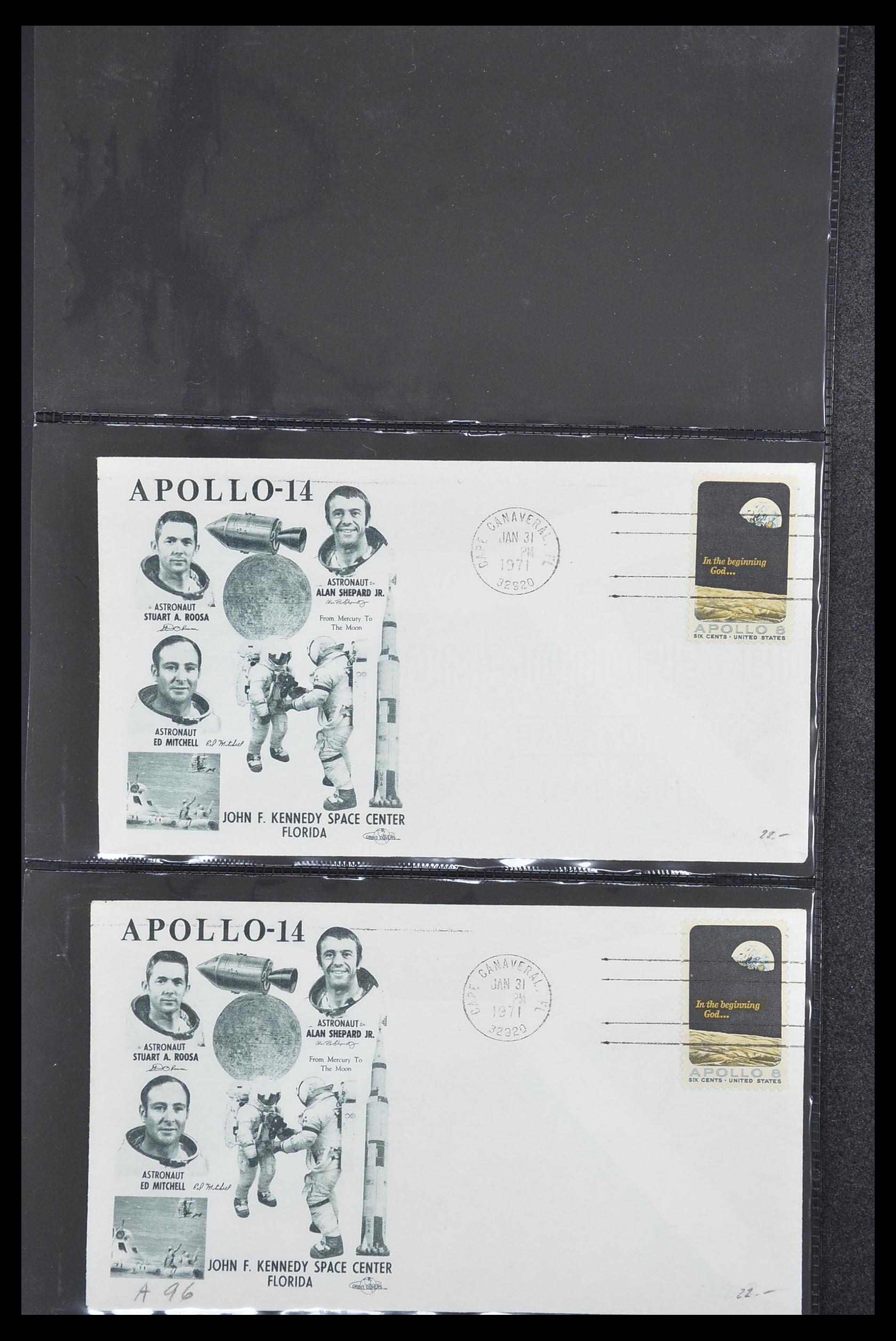 33186 086 - Postzegelverzameling 33186 Motief ruimtevaart 1961-1984.