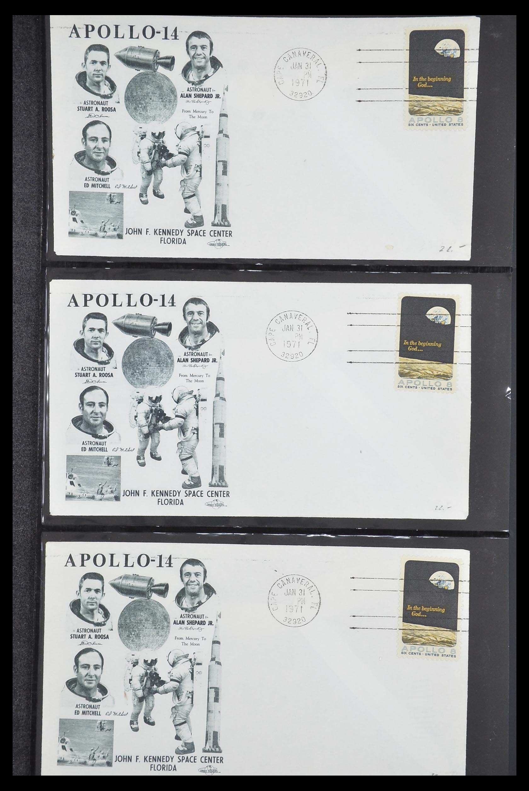 33186 087 - Postzegelverzameling 33186 Motief ruimtevaart 1961-1984.