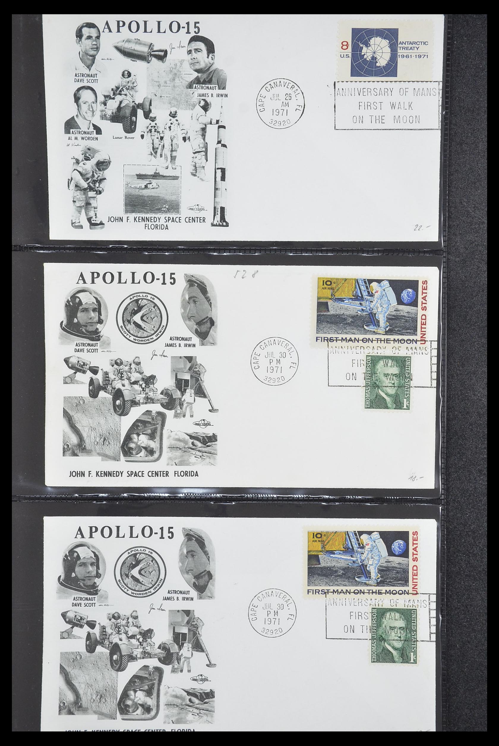 33186 094 - Postzegelverzameling 33186 Motief ruimtevaart 1961-1984.