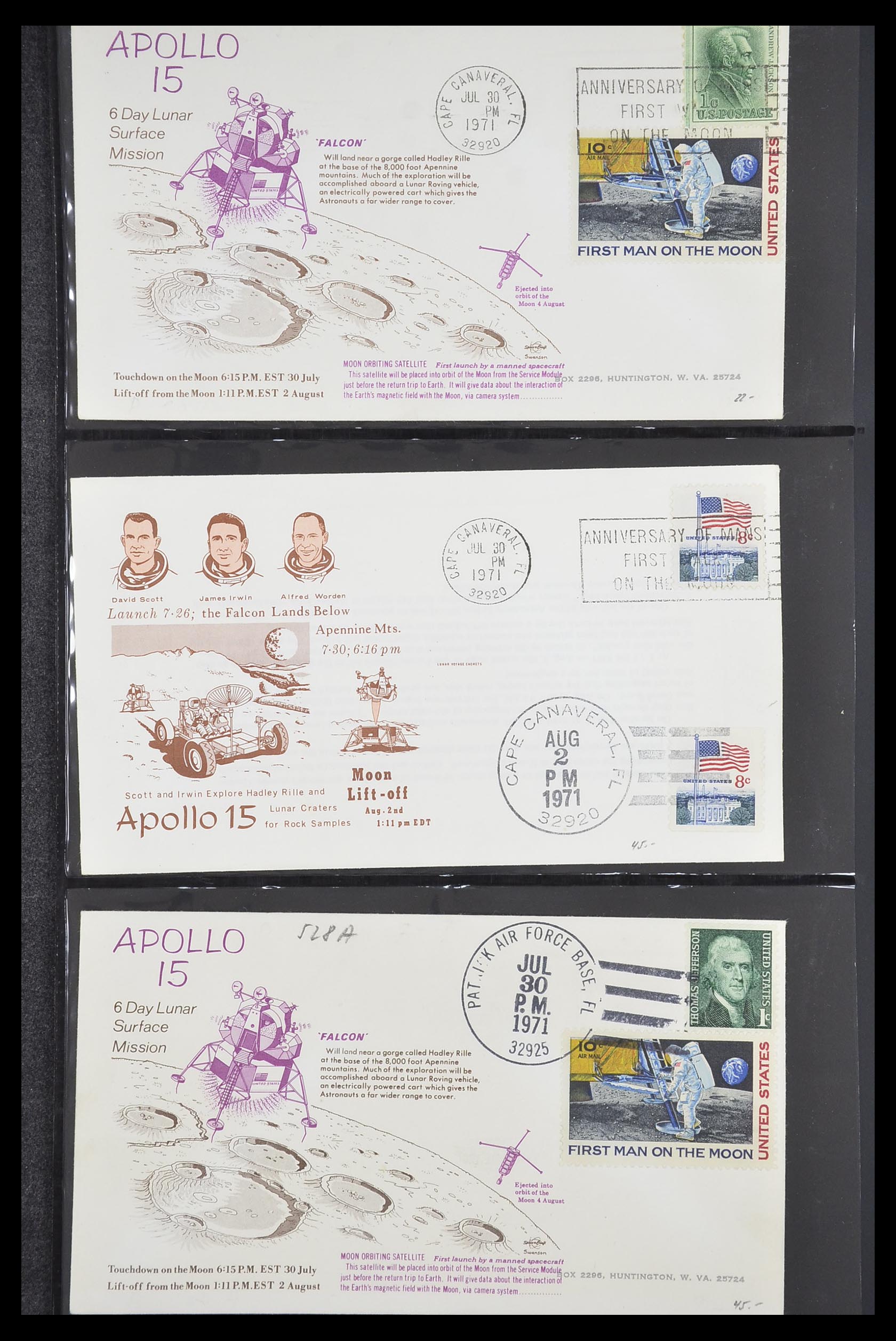 33186 095 - Postzegelverzameling 33186 Motief ruimtevaart 1961-1984.