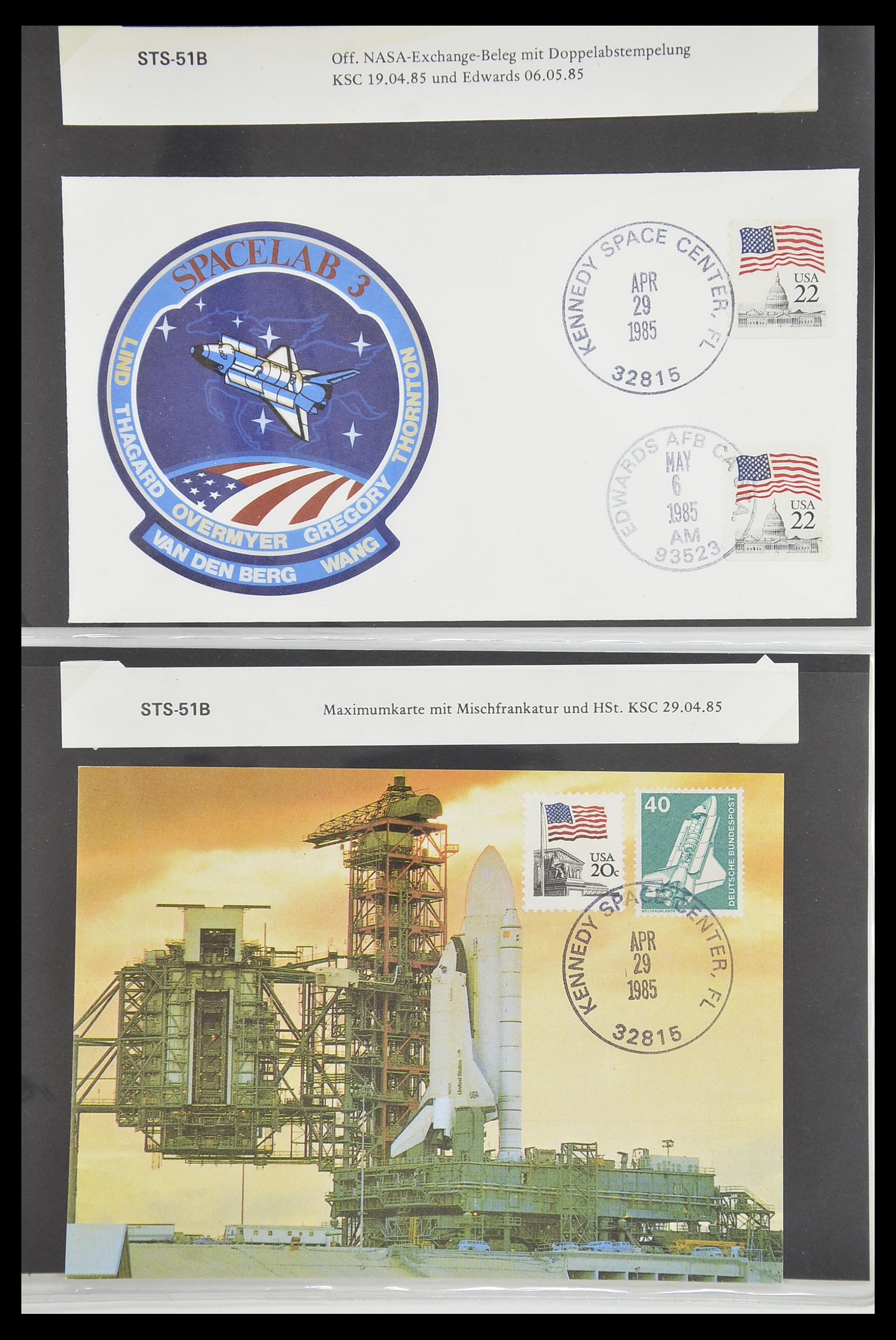 33186 561 - Postzegelverzameling 33186 Motief ruimtevaart 1961-1984.